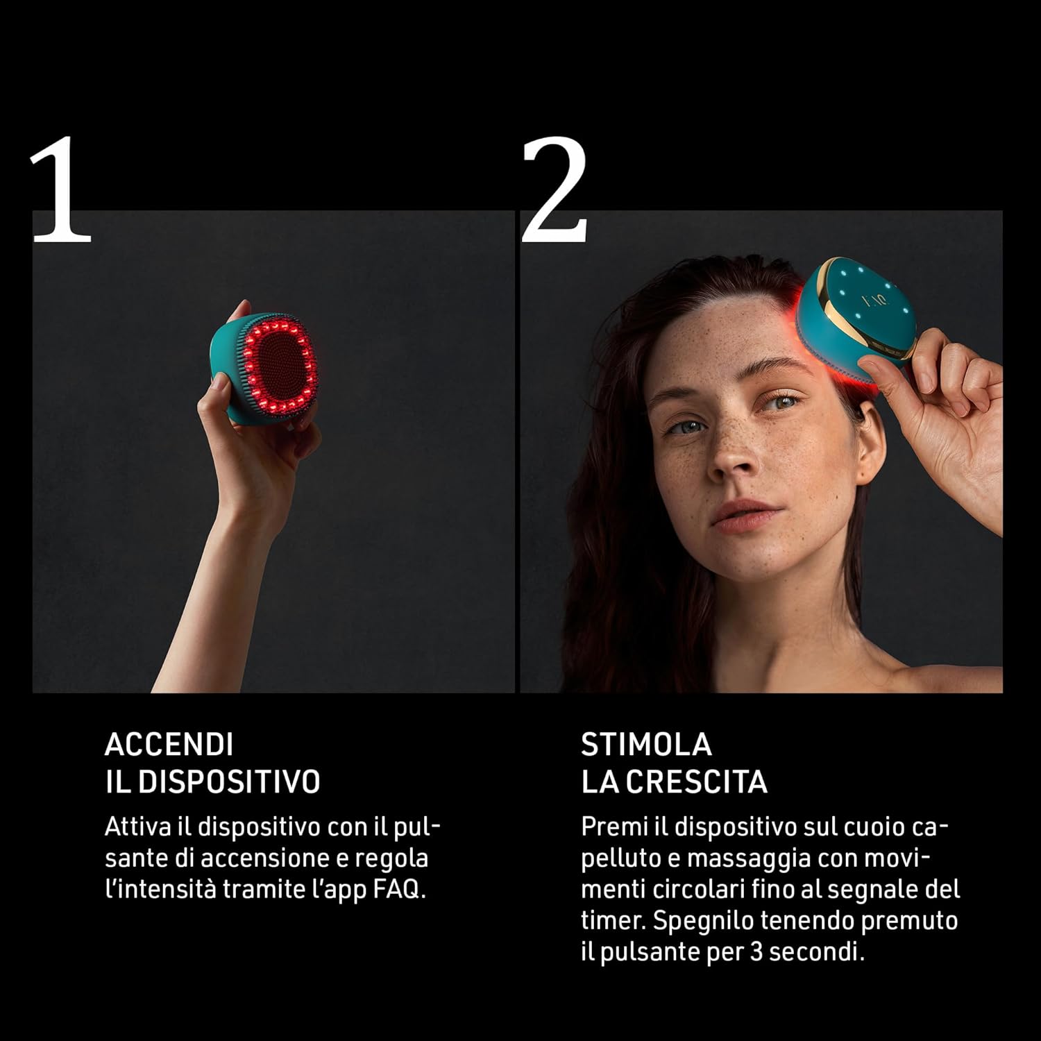 Thumbnail 5 de FAQ 301 massaggiatore per il cuoio capelluto contro il diradamento, ricaricabile USB e 100% impermeabile