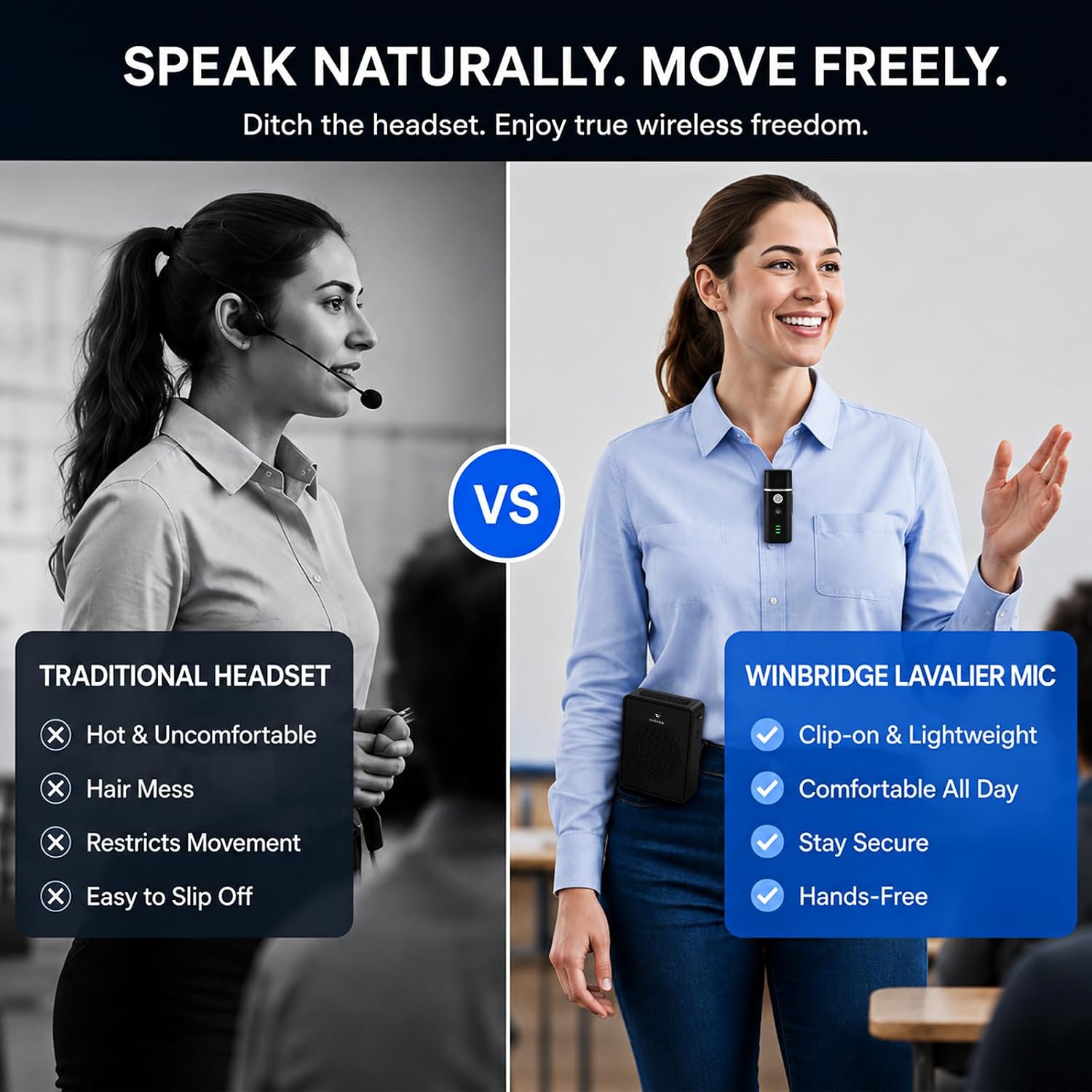Thumbnail 2 de ResponseBridge B006 15W Portable Voice Amplifier with Wireless Lavalier Mic