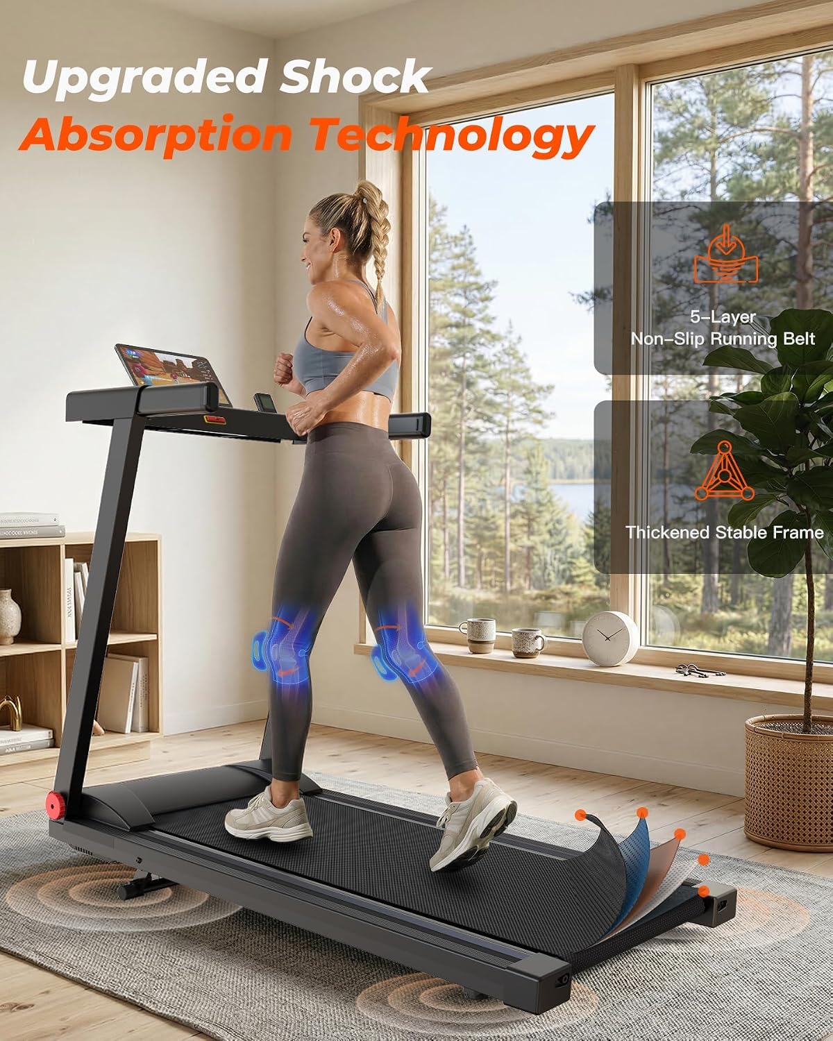 Thumbnail 6 de Superun Treadmills for Home with Incline and Handles, 3.5 HP Foldable Walking Pad