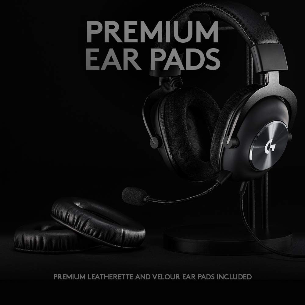 Detalle 2 de Logitech G PRO X wired gaming headset with Blue VO!CE mic, DTS Headphone:X 7.1 and 50mm PRO-G drivers (Black)