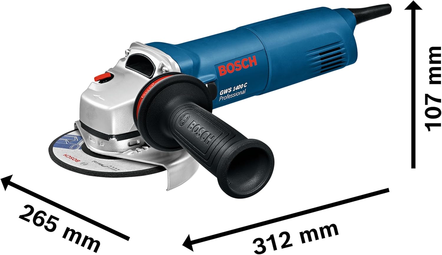 Thumbnail 1 de Bosch Professional GWS 1400 : meuleuse angulaire 1 400 W disque 125 mm