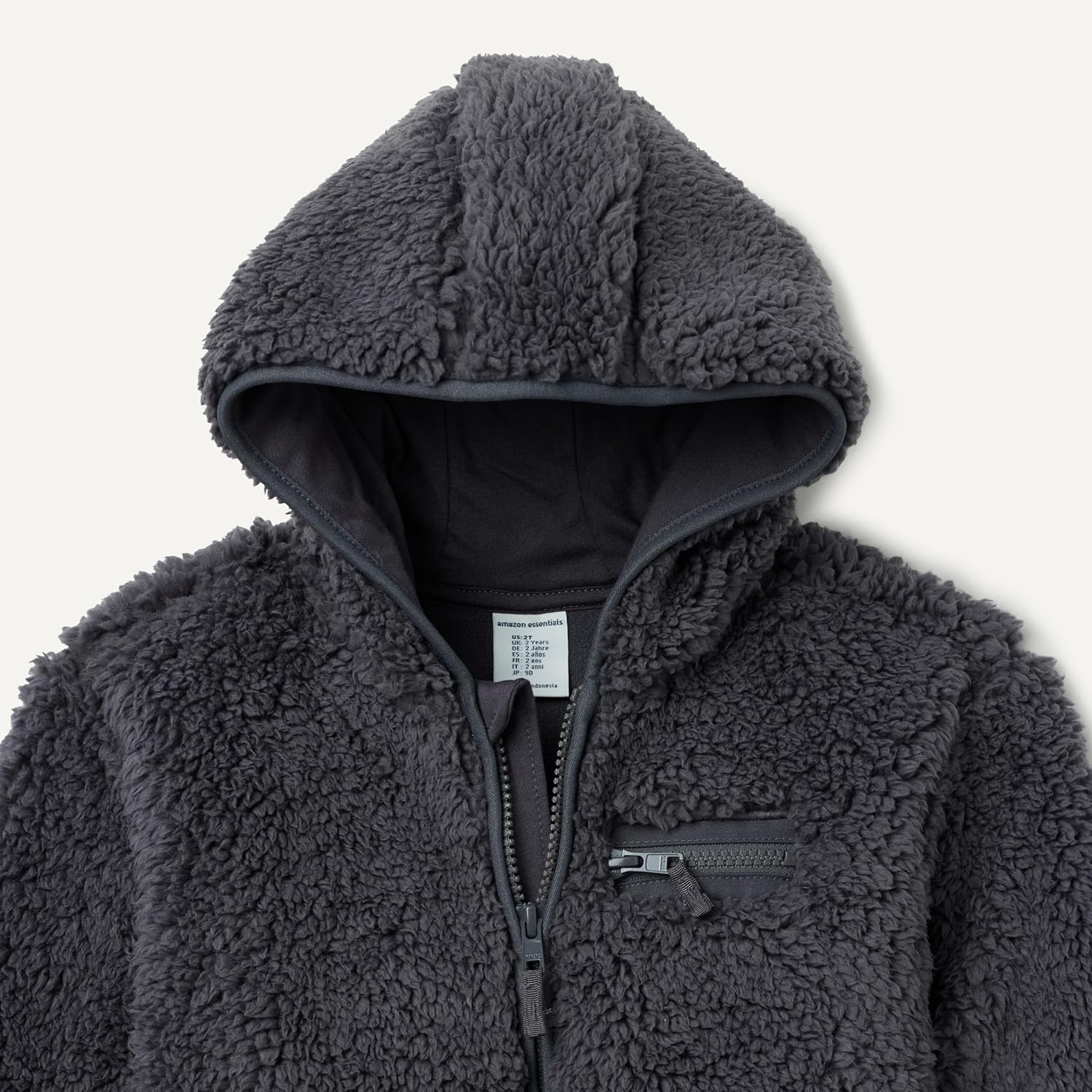 Detalle de Amazon Essentials Boy's Half Zip Sherpa Hoodie Sweatshirt