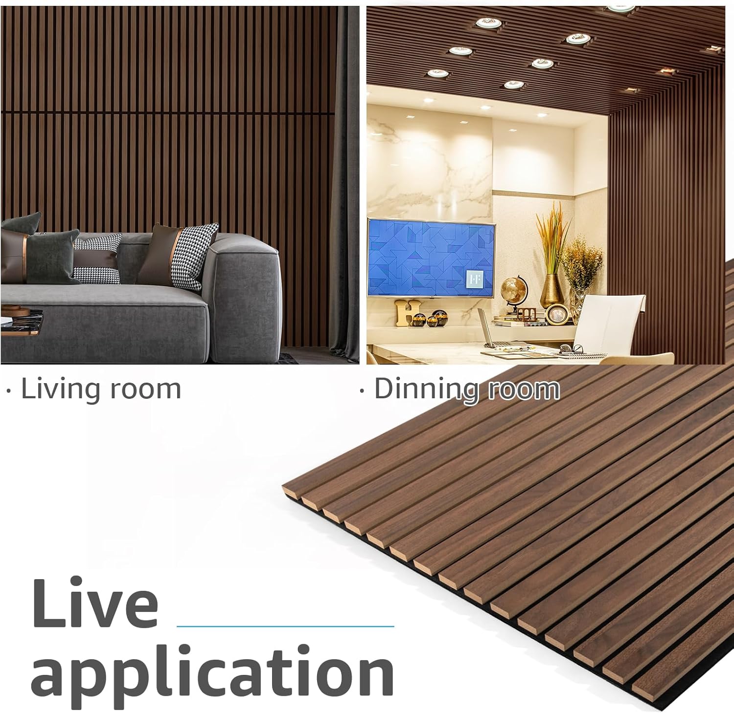 Thumbnail 2 de Art3d Wood Slat Acoustic Panels 47.2in