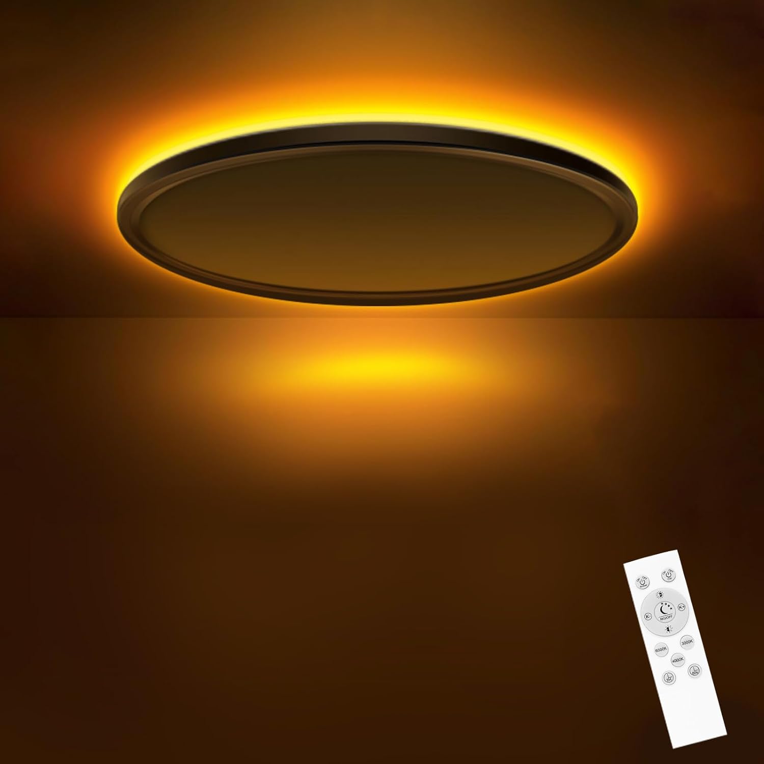 Thumbnail 6 de slochi LED Deckenleuchte, 22 cm, 15W, 1500 lm – dimmbar, Fernbedienung, Nachtlicht 1800K, 3000K–6500K