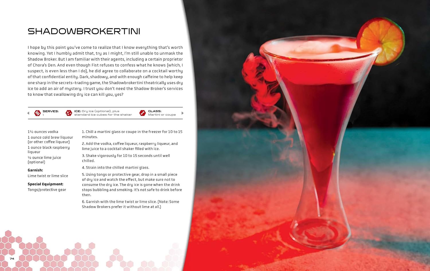 Detalle 2 de Mass Effect: The Official Cocktail Book, Hardcover Cocktail Recipe Book