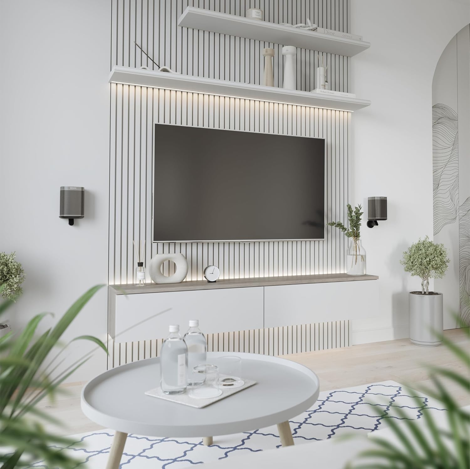 Detalle 2 de RICOO LH054 Support mural pour Sonos One 151 mm