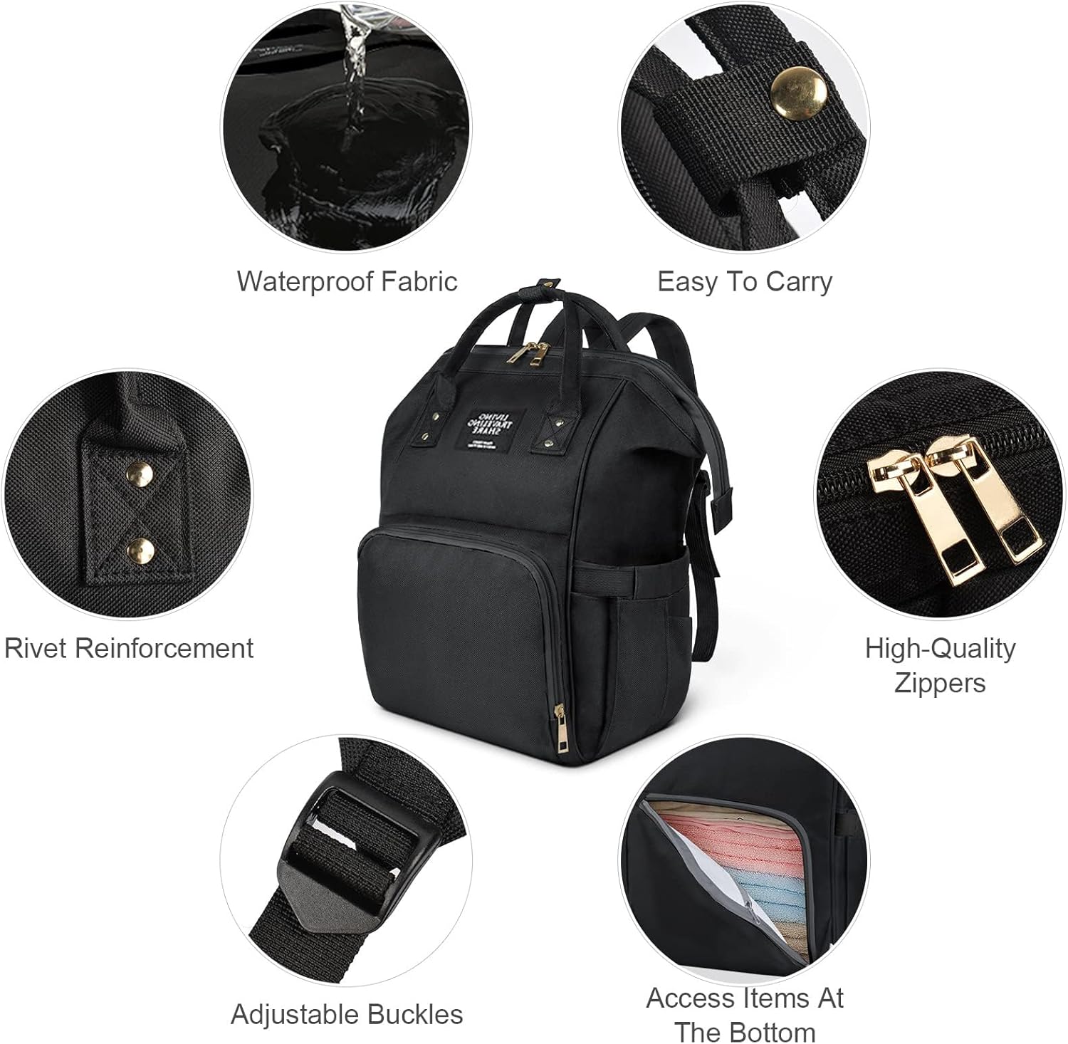 Detalle de Vicloon Sac à Dos à Langer Grand Sac : sac maternité 24 L polyvalent pour bébé, maman ou papa