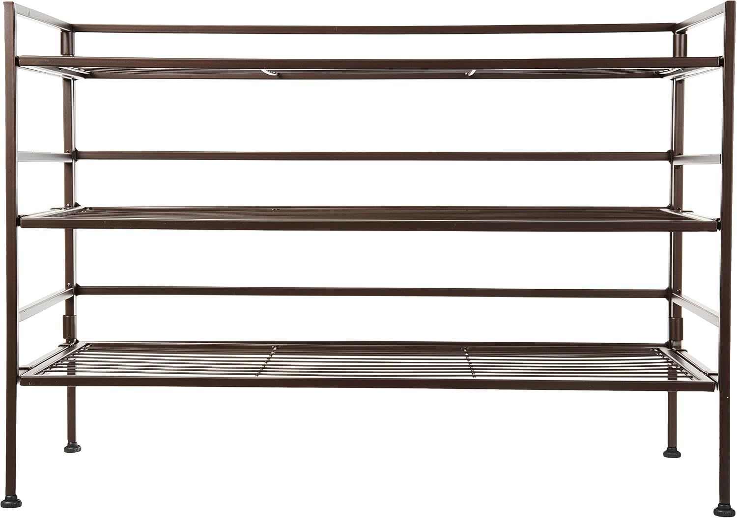 Detalle de Amazon Basics – stojak na buty na 9 par, 3 poziomy, stal stopowa