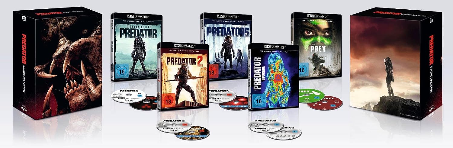 Detalle 2 de Disney Predator 5-Movie-Collection (5 4K Ultra HDs) – 10 discs