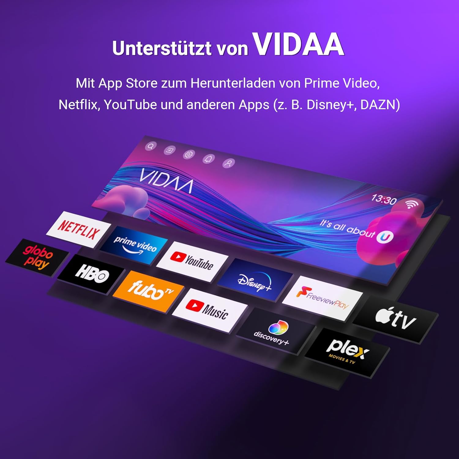 Thumbnail 1 de TuTu TUV32FN1B Smart TV 32 Zoll (80 cm) Full HD mit Bluetooth, WLAN & Triple Tuner