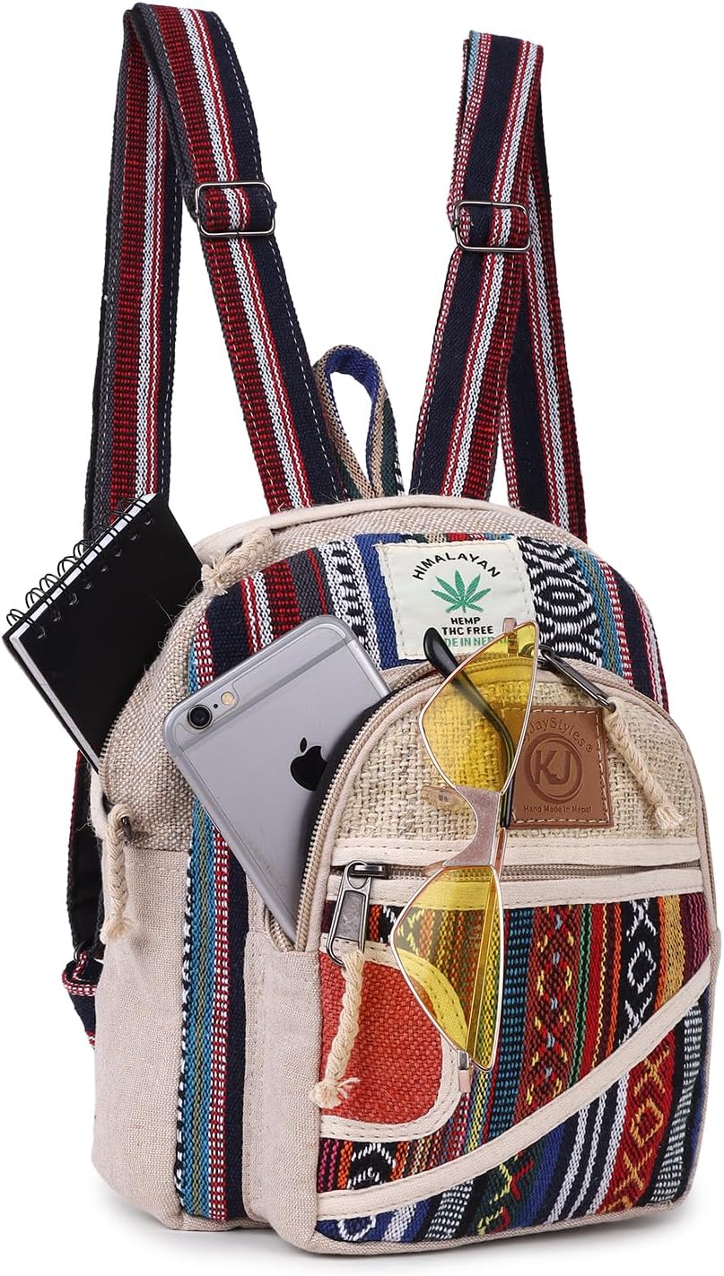 Detalle 2 de KayJayStyles Hemp Mini Backpack