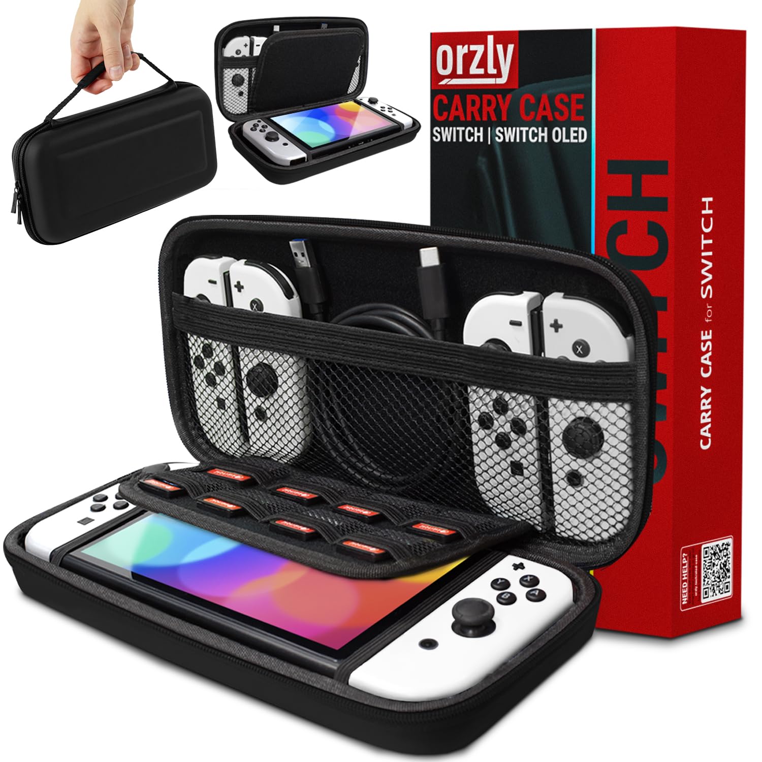 Detalle de Orzly Carry Case for Nintendo Switch OLED 7.0