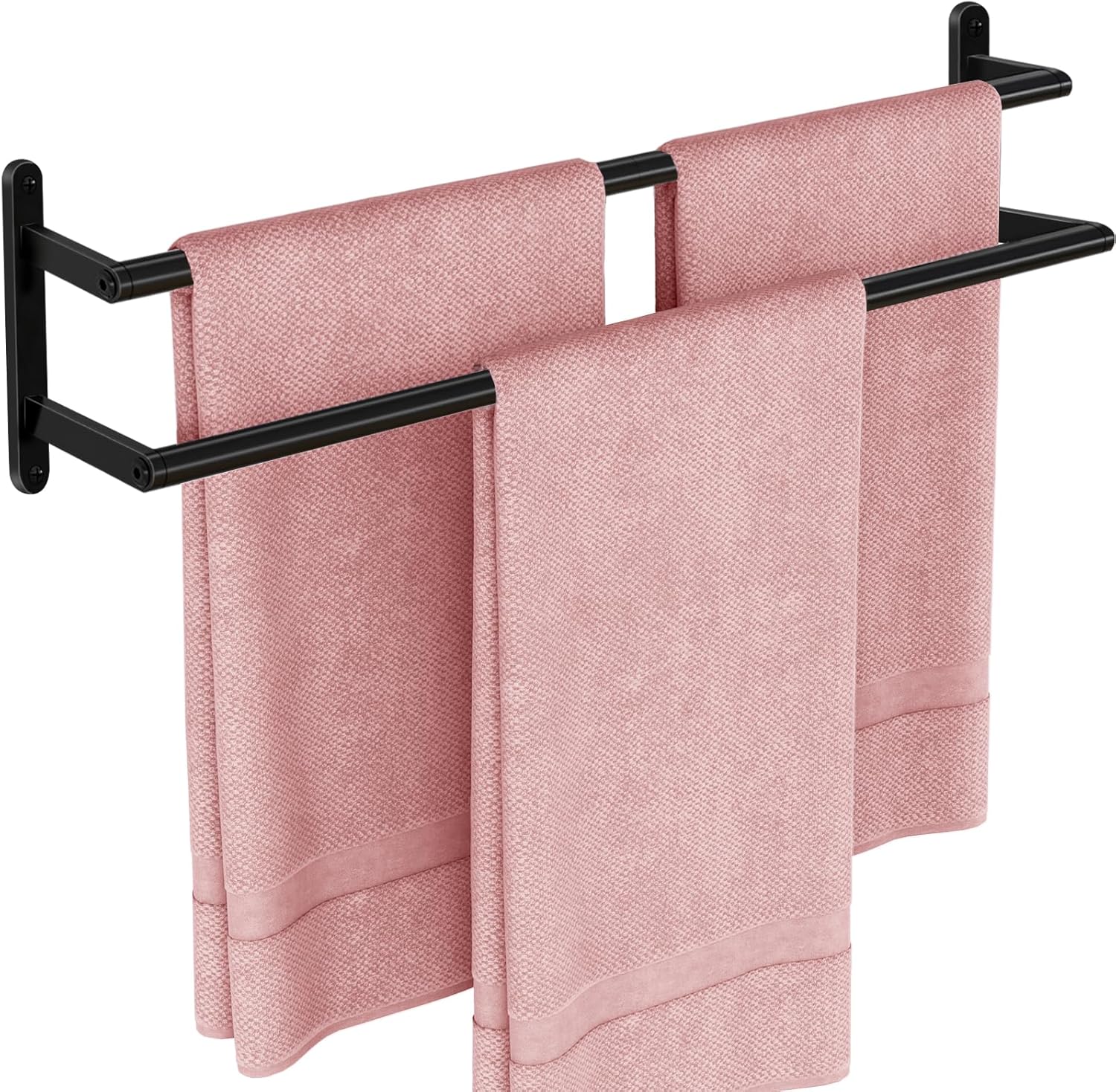 Thumbnail 6 de JIAPAIDUO Double Towel Rail Wall Mounted, 80cm – Brushed Nickel Stainless Steel