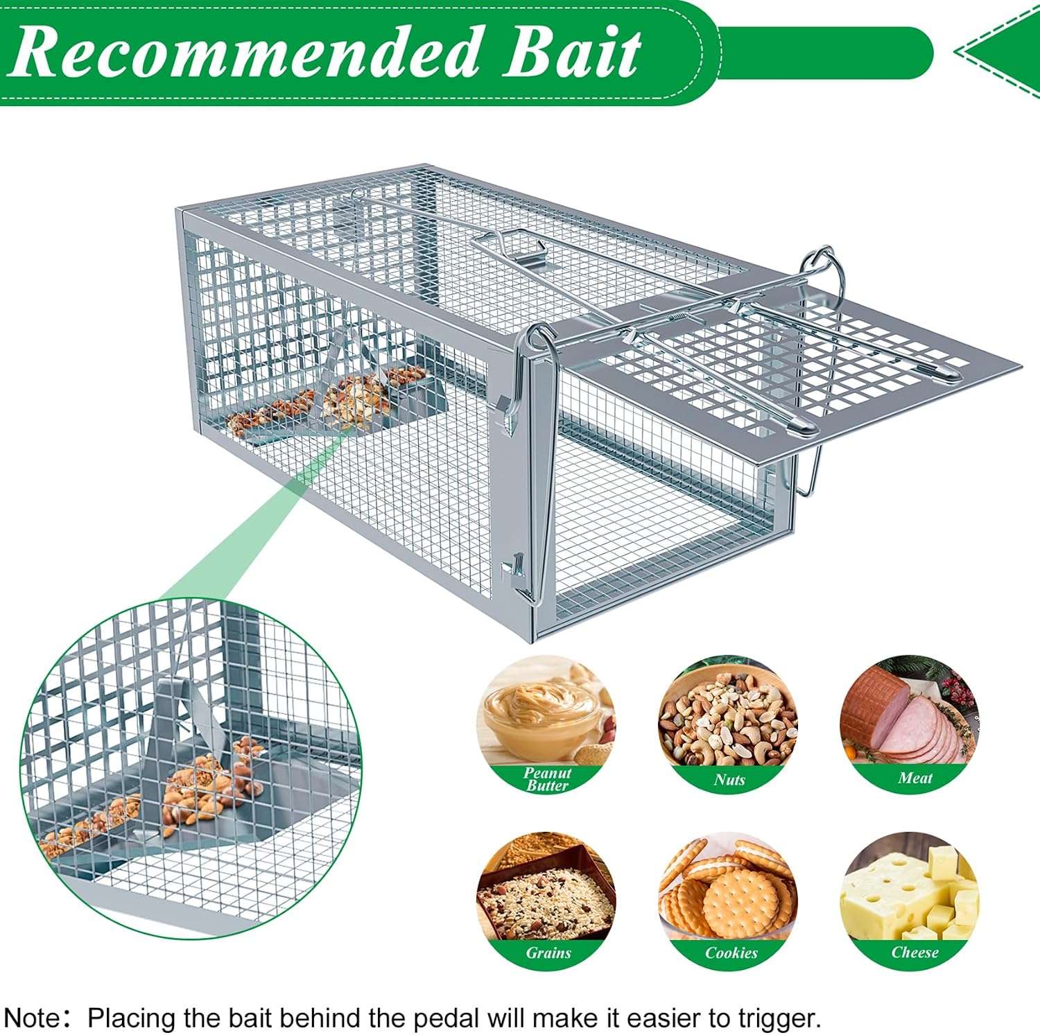 Thumbnail 4 de Wanqueen 01 Live-Catch Rodent Trap, 2-Pack, Galvanized Steel