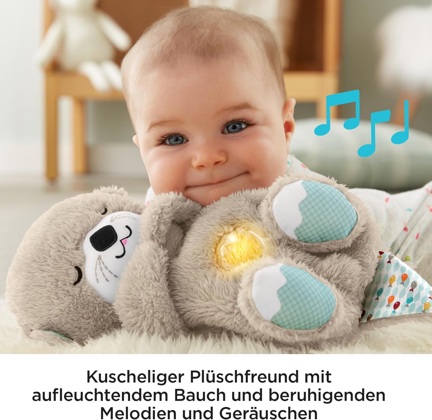 Thumbnail 3 de Fisher-Price Schlummer Otter mit Atembewegung und Musik 🐾