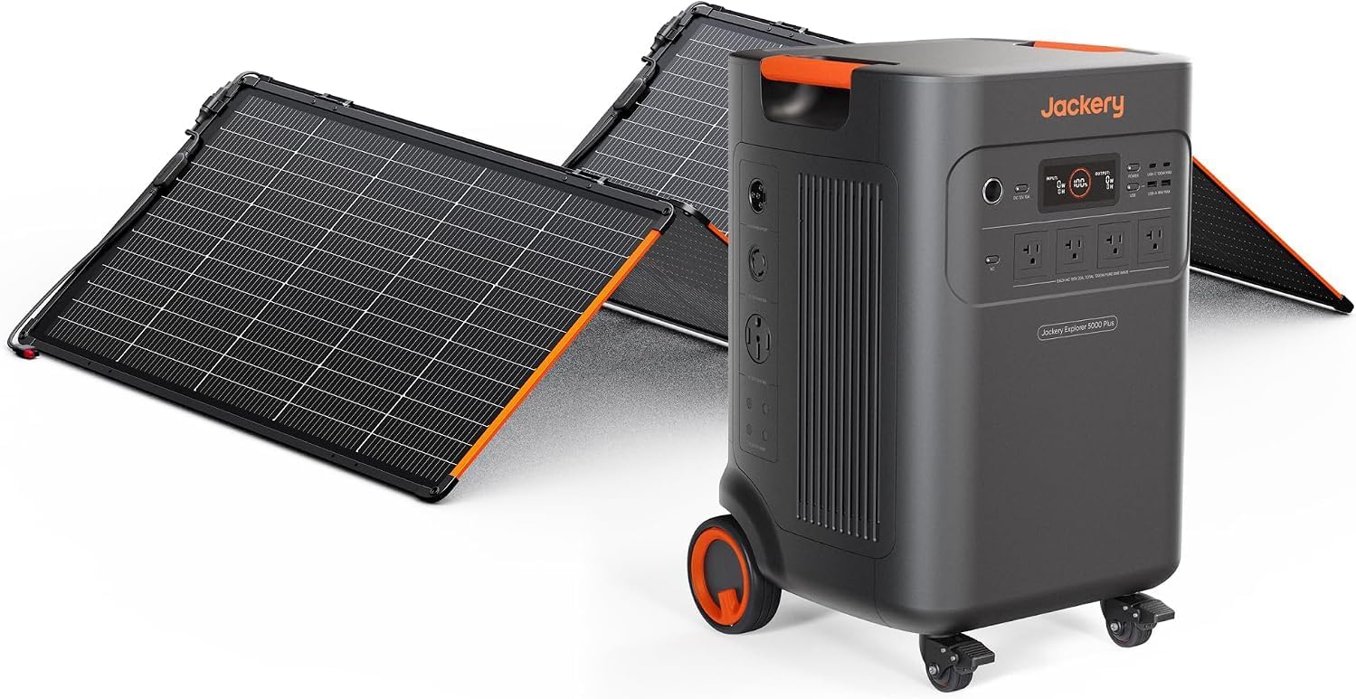 Detalle de Jackery JE-5000A Solar Generator, 5040Wh LiFePO4 with 340W Solar Panel