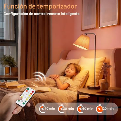 Detalle de Ketom Bombilla Recargable E27 con Mando (2 piezas) – LED USB, regulable y portátil