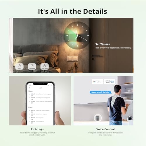 Detalle de SONOFF Matter, mini modulo Wi-Fi per interruttori, 10 A, confezione da 4