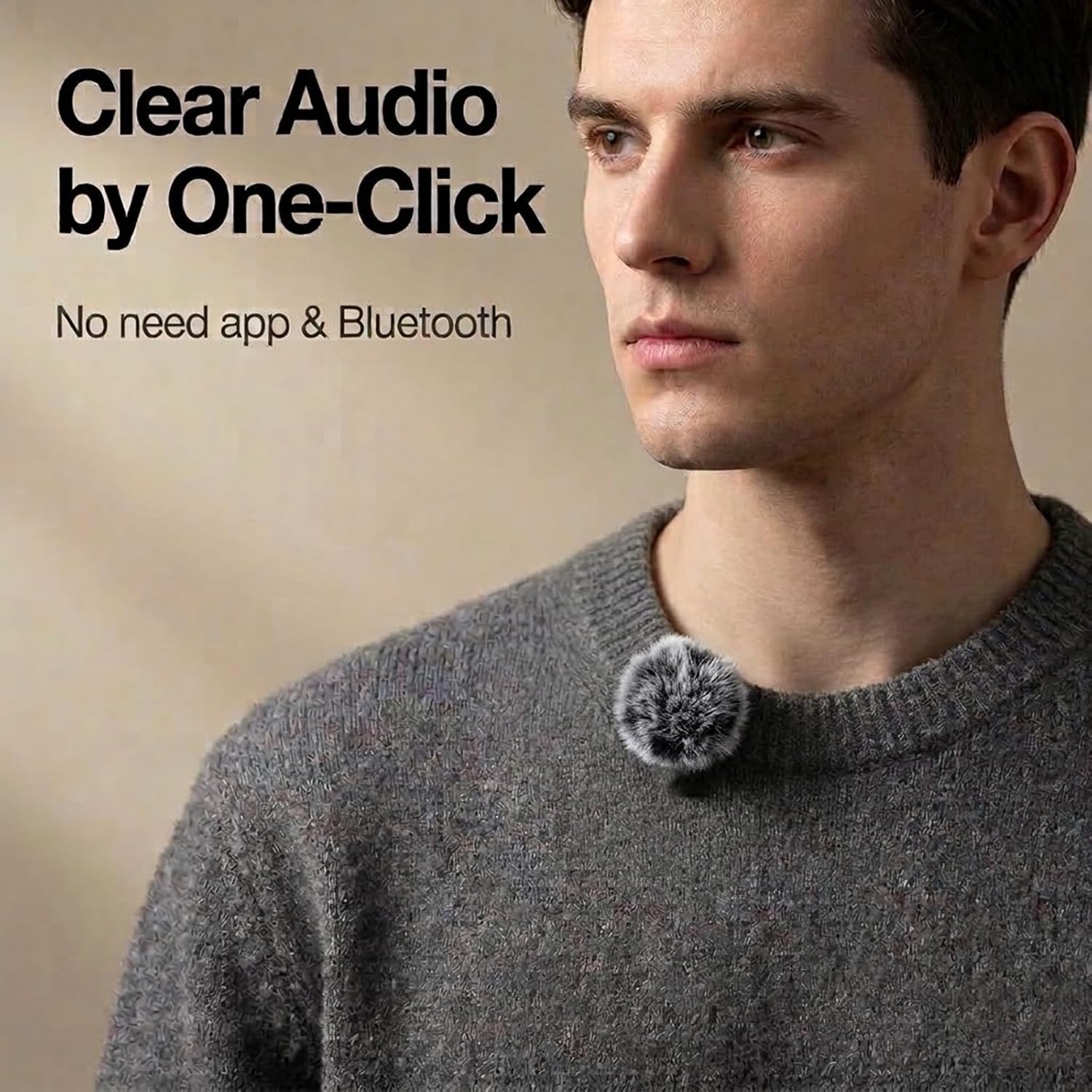 Detalle 2 de Caiord J6 Wireless Lavalier Microphone, 2 Transmitters, Noise Reduction