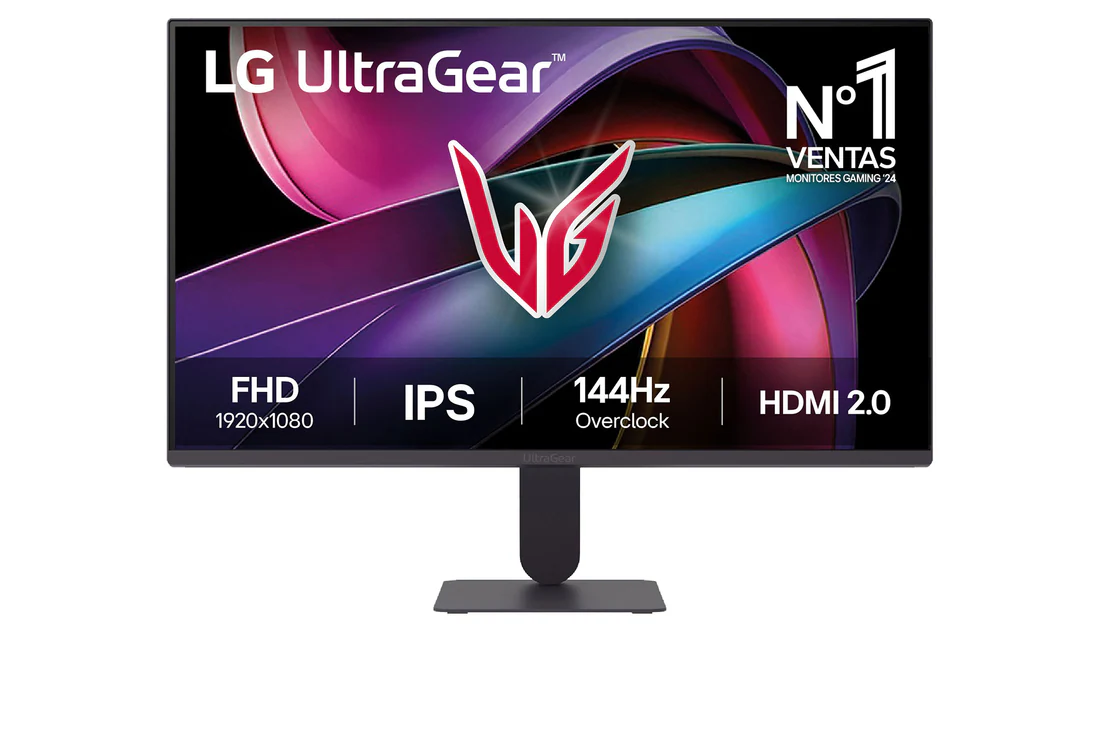 Detalle de Monitor Gaming LG UltraGear 24G411A-B: 24 pulgadas IPS, 144 Hz y 1 ms