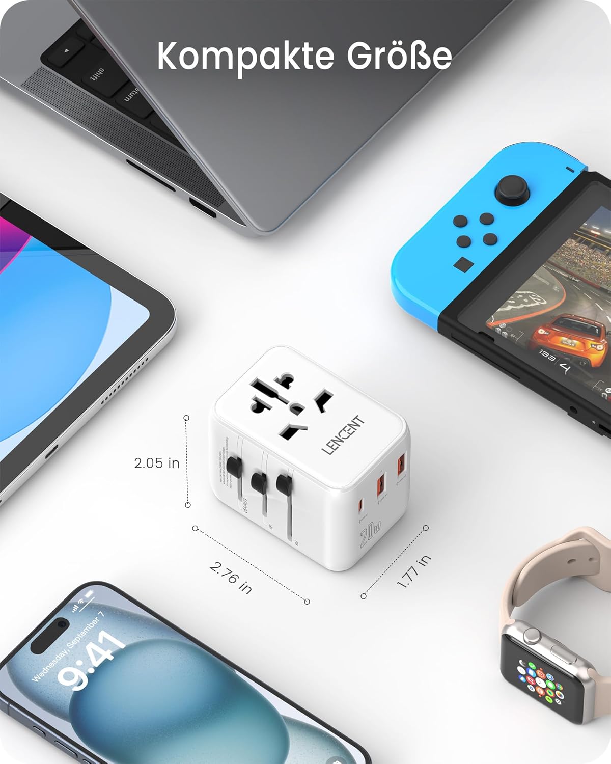 Thumbnail 4 de LENCENT Universeller Reiseadapter PD 20W 🔌