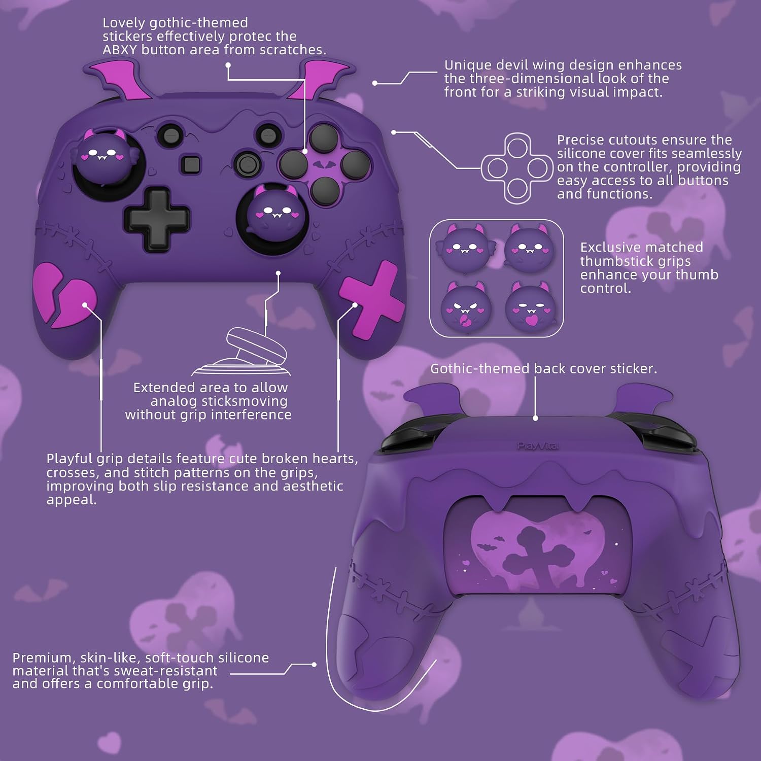 Thumbnail 6 de PlayVital Silikonhülle für Switch Pro Controller