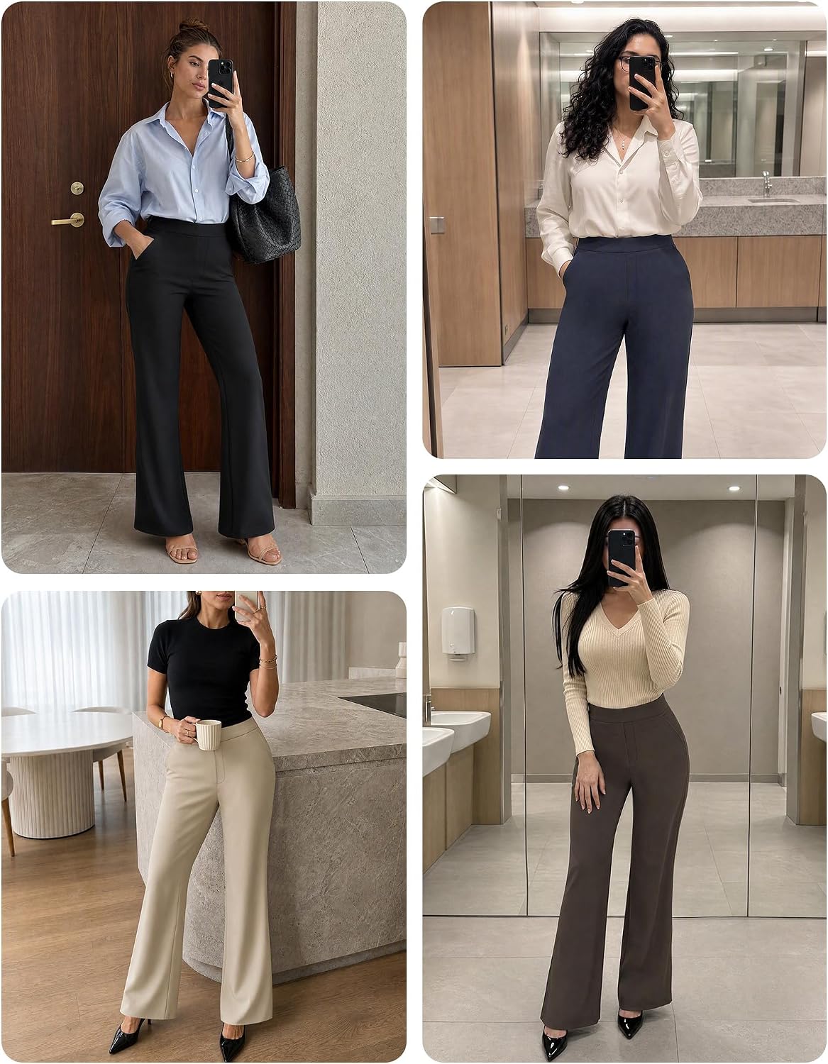 Detalle 1 de SEMARO Wide-Leg Dress Pants in Polyester