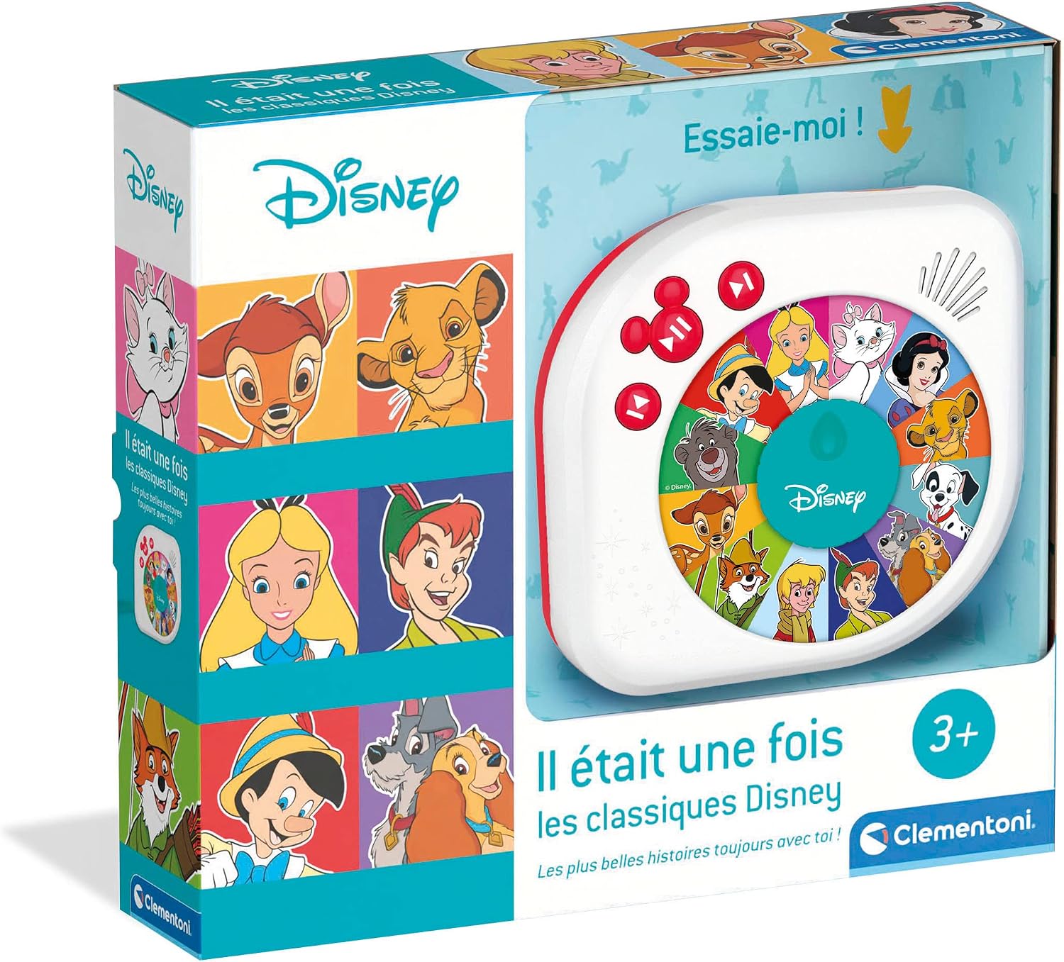 Clementoni Il Était Une Fois – Les Classiques Disney pour Enfants (3 ans+), conteur audio avec haut-parleur intégré