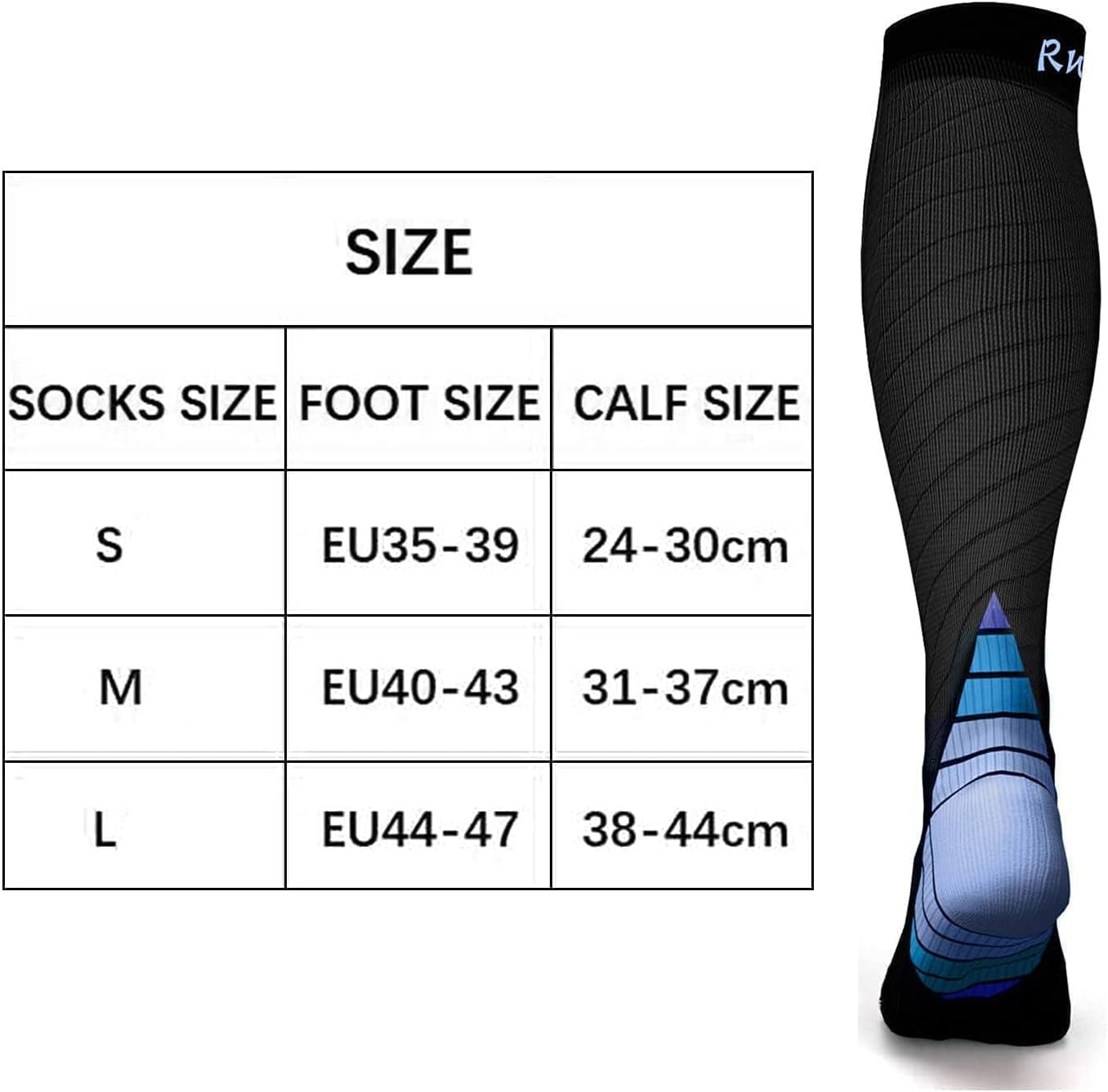 Detalle 2 de Rwest X Kompressionssocken 3D Stricktechnologie