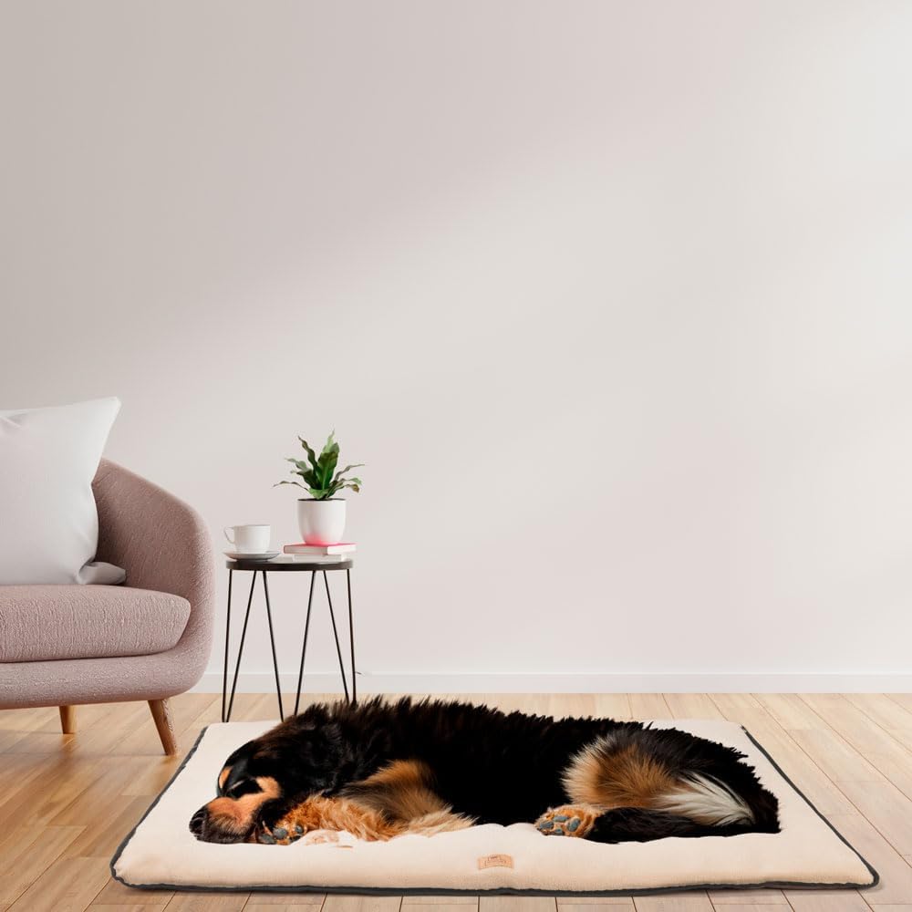 Thumbnail 2 de Ferplast Jolly Microfleece per cani e gatti, cuscino doppio lato anti-graffio e lavabile (108 x 79 cm) Marrone