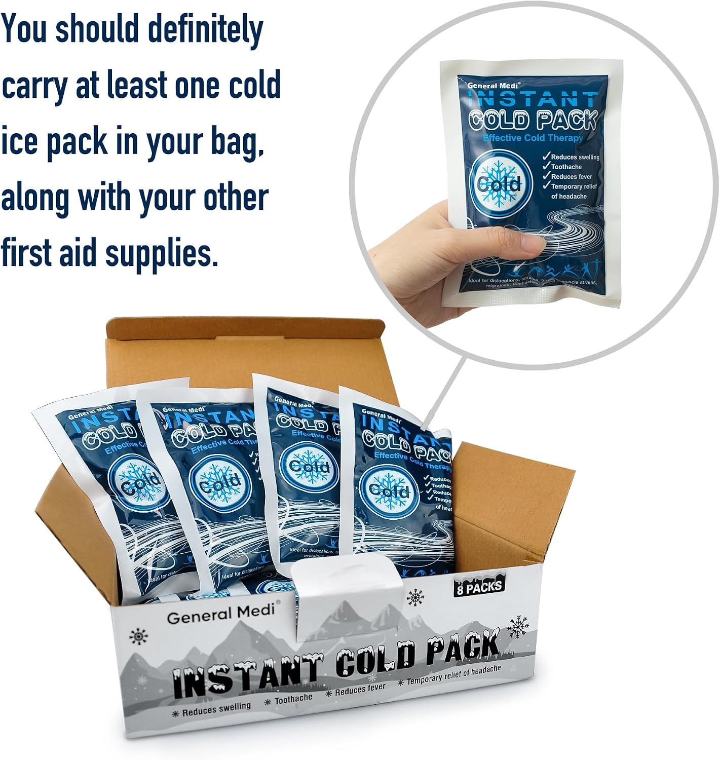 Thumbnail 2 de General Medi Instant Ice Pack 4 x 5.5 in