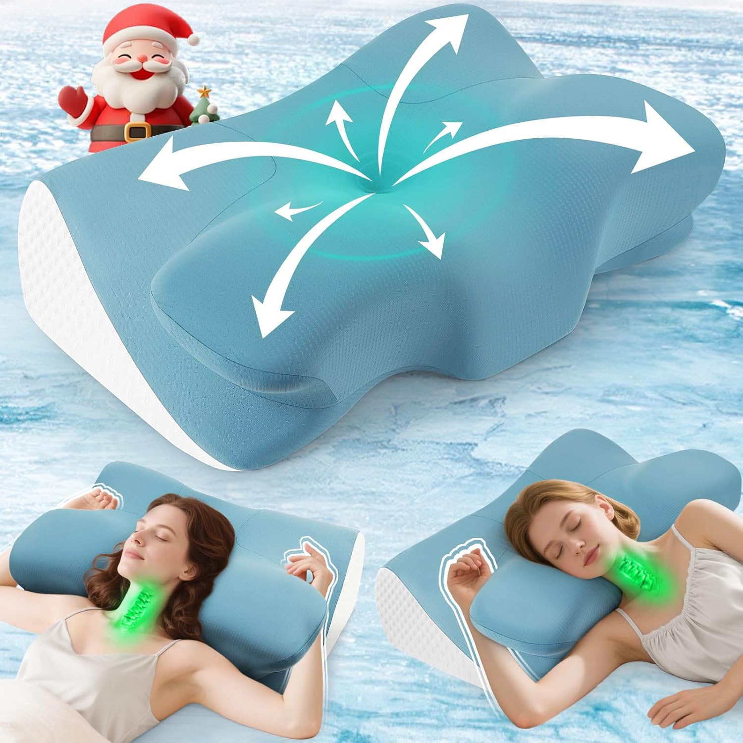 Detalle de Orthopaedic Cervical Memory Foam Pillow 100-night trial