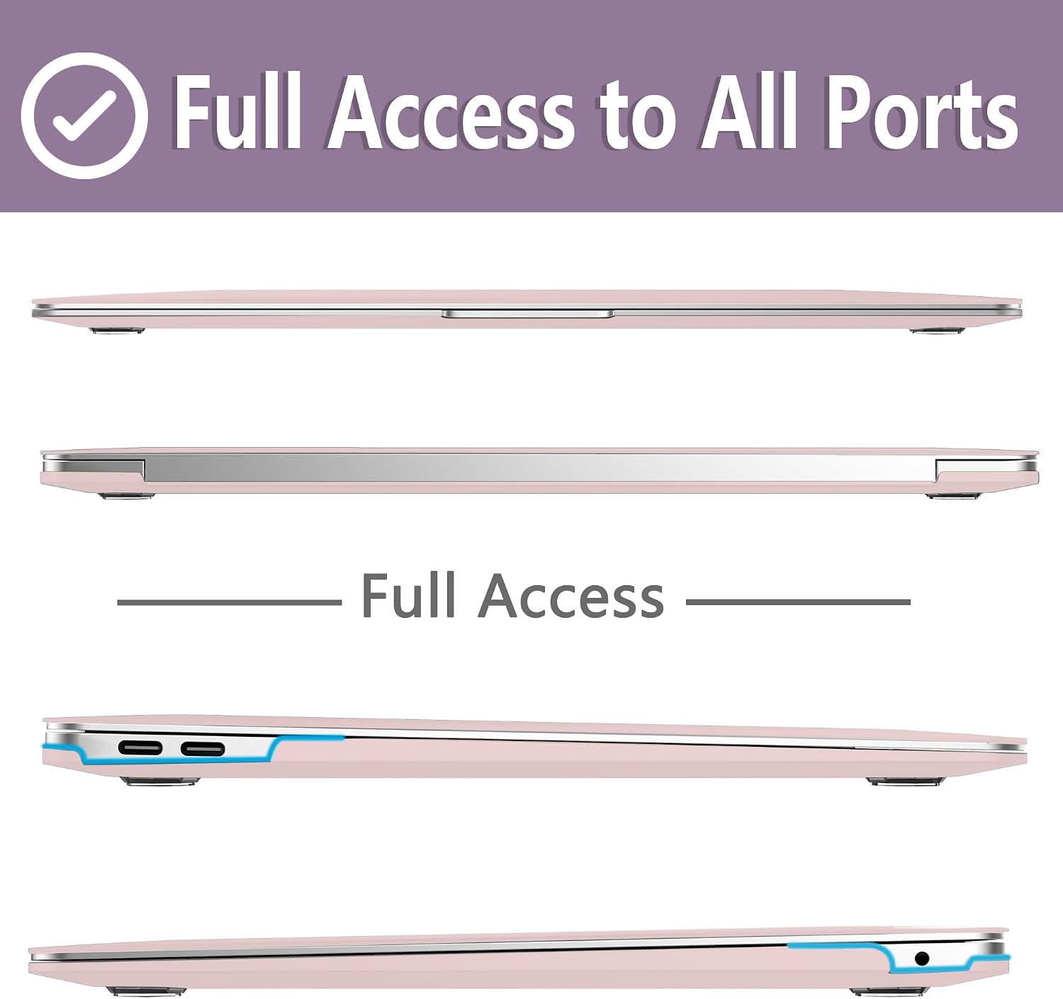 Detalle de NPUOLS Hülle für MacBook Air 13 Zoll (A1932/A2179/A2337) – 2020/2018, ultradünn + TPU-Tastaturabdeckung