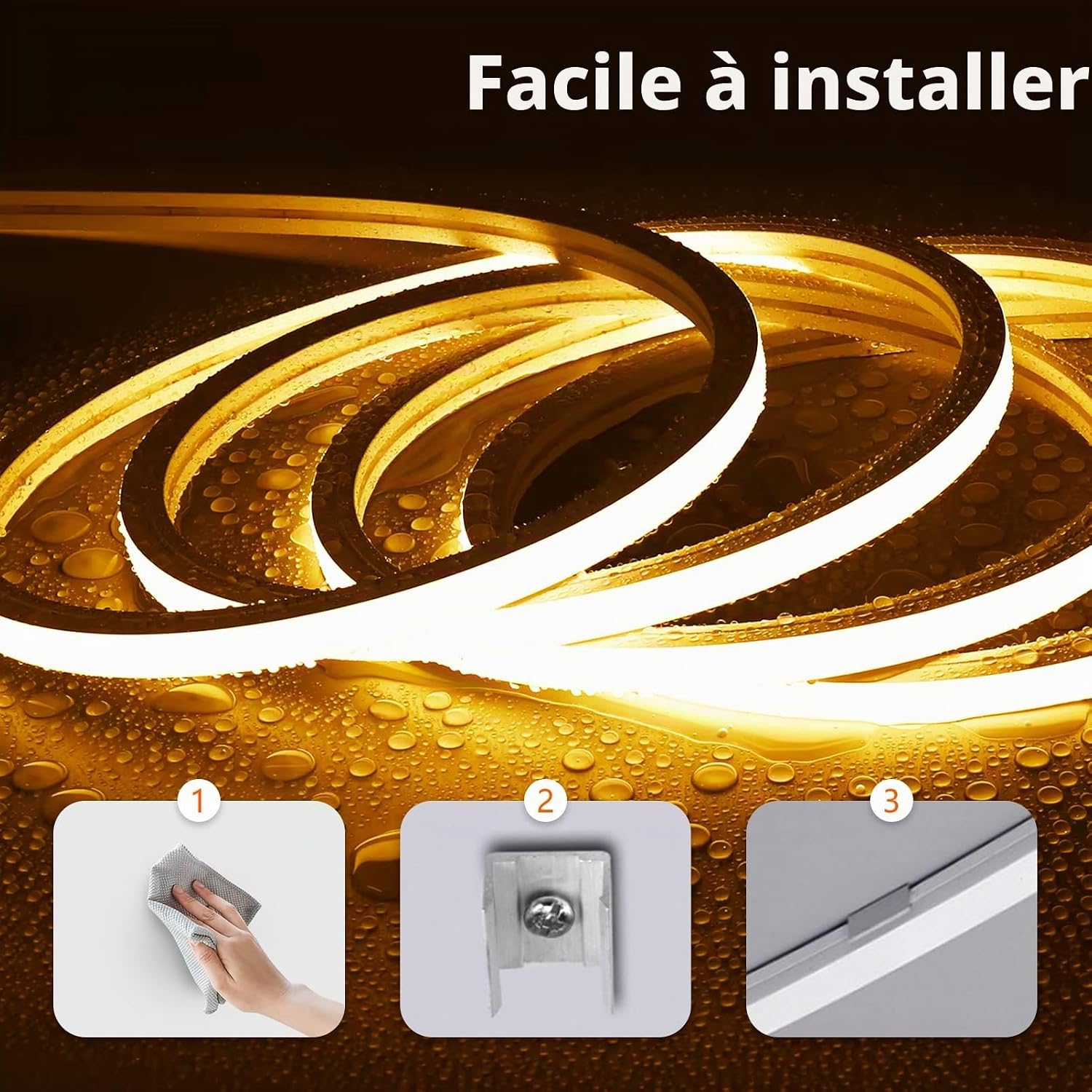 Thumbnail 5 de SUCIKORIO DL756-5m-3000K ledstrip van siliconen, 5 m, 220-240 V, IP65