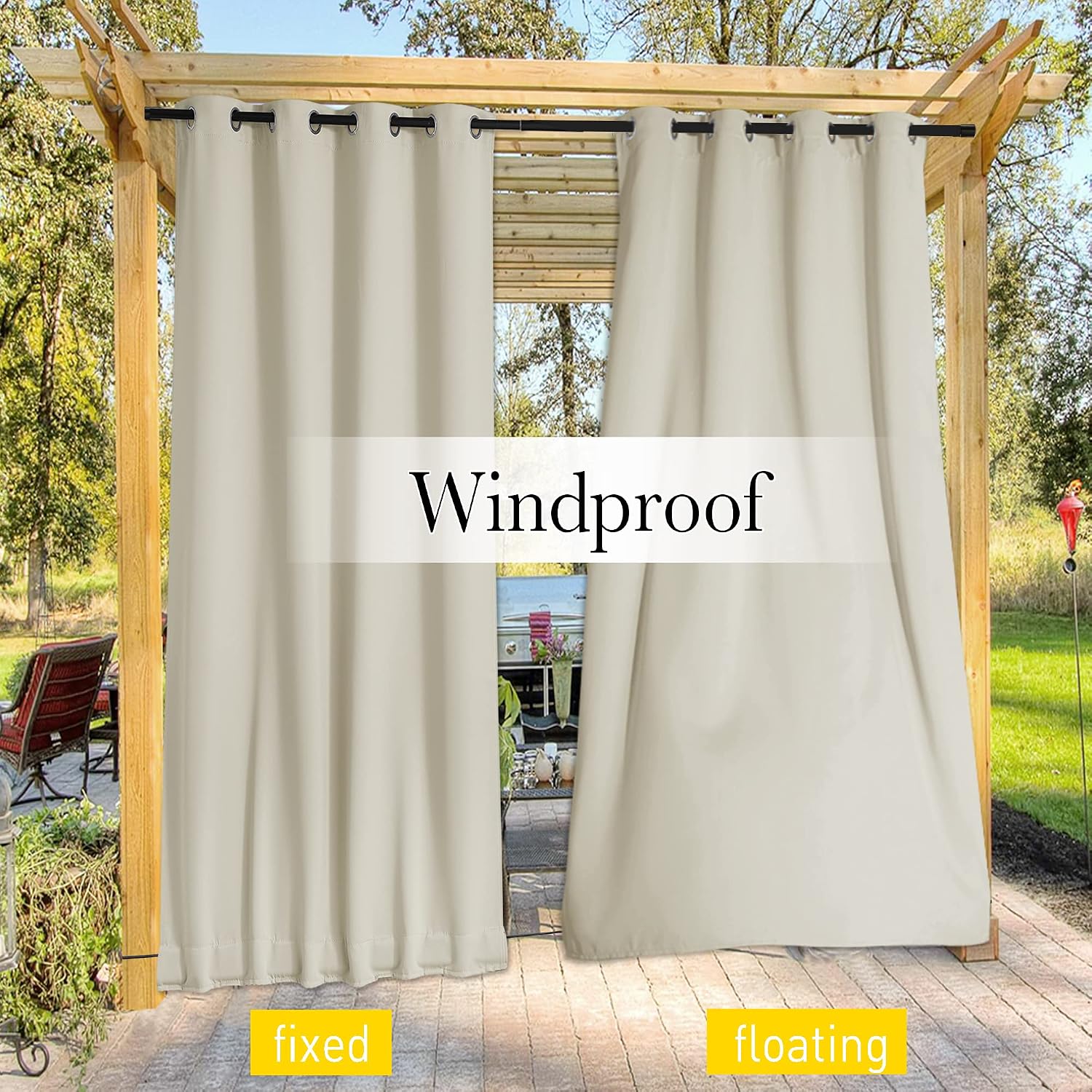 Thumbnail 4 de NICETOWN Outdoor Curtains, W84xL108