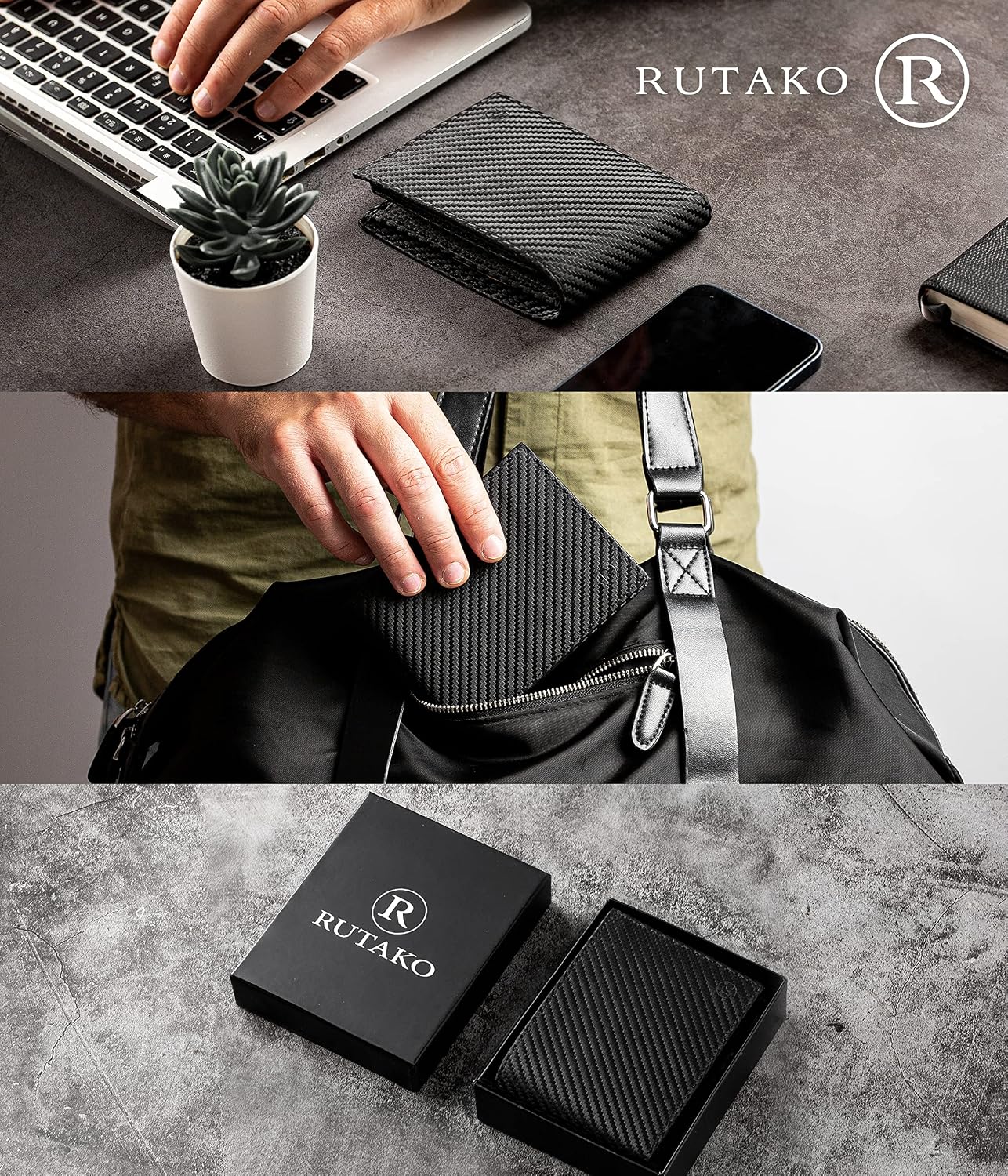 Thumbnail 6 de RUTAKO Leder Geldbörse Herren mit RFID Schutz – 12 Fächer