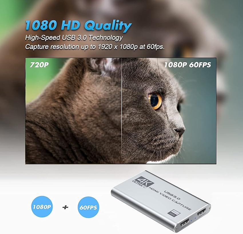 Detalle de Rybozen 4K HDMI Capture Card for Streaming