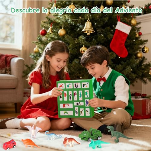 Detalle 2 de Calendrier de l’Avent OKYUK 2025 avec 24 dinosaures 📅