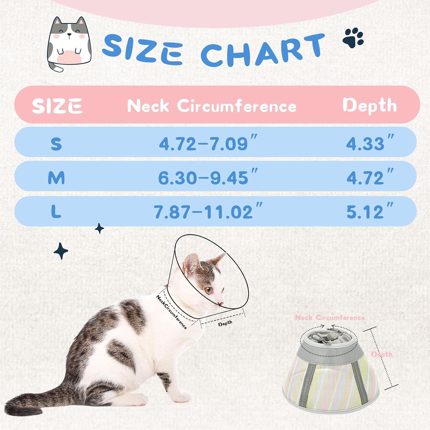 Thumbnail 5 de Supet Soft Cat Cone Collar S