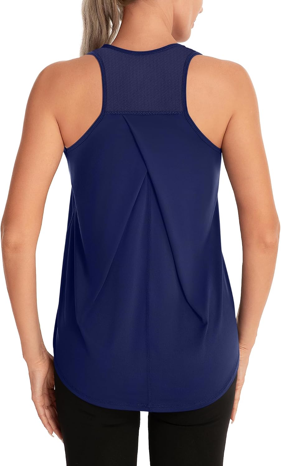 Detalle de Dawnrole Damen Sport Tank Top Ärmelloses Leichtes Fitness Top – Netzrücken, vielseitig einsetzbar