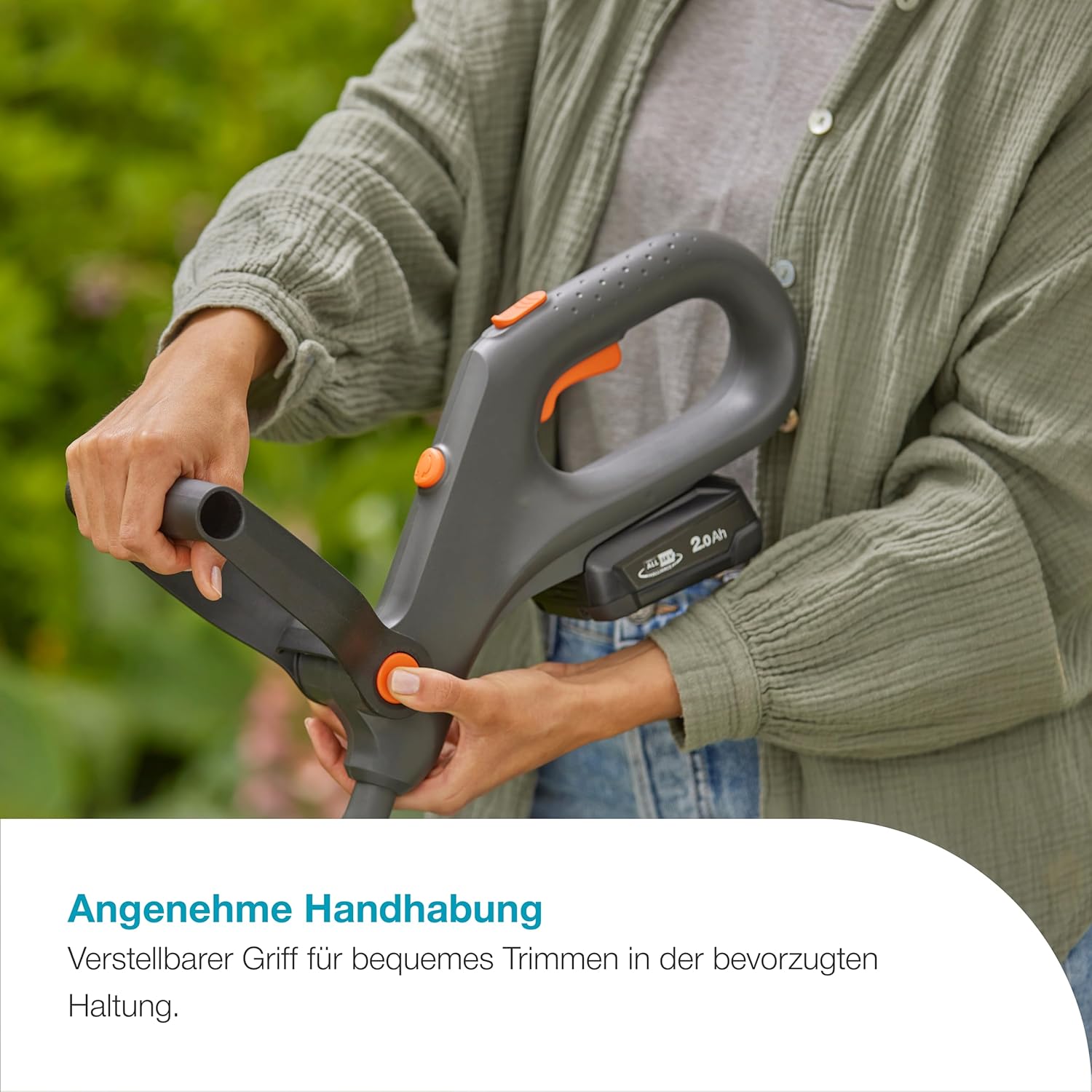 Thumbnail 4 de GARDENA EasyTrim 25 18V Set Akku-Rasentrimmer 2-in-1 (14704-20) mit Kantenschneider-Funktion