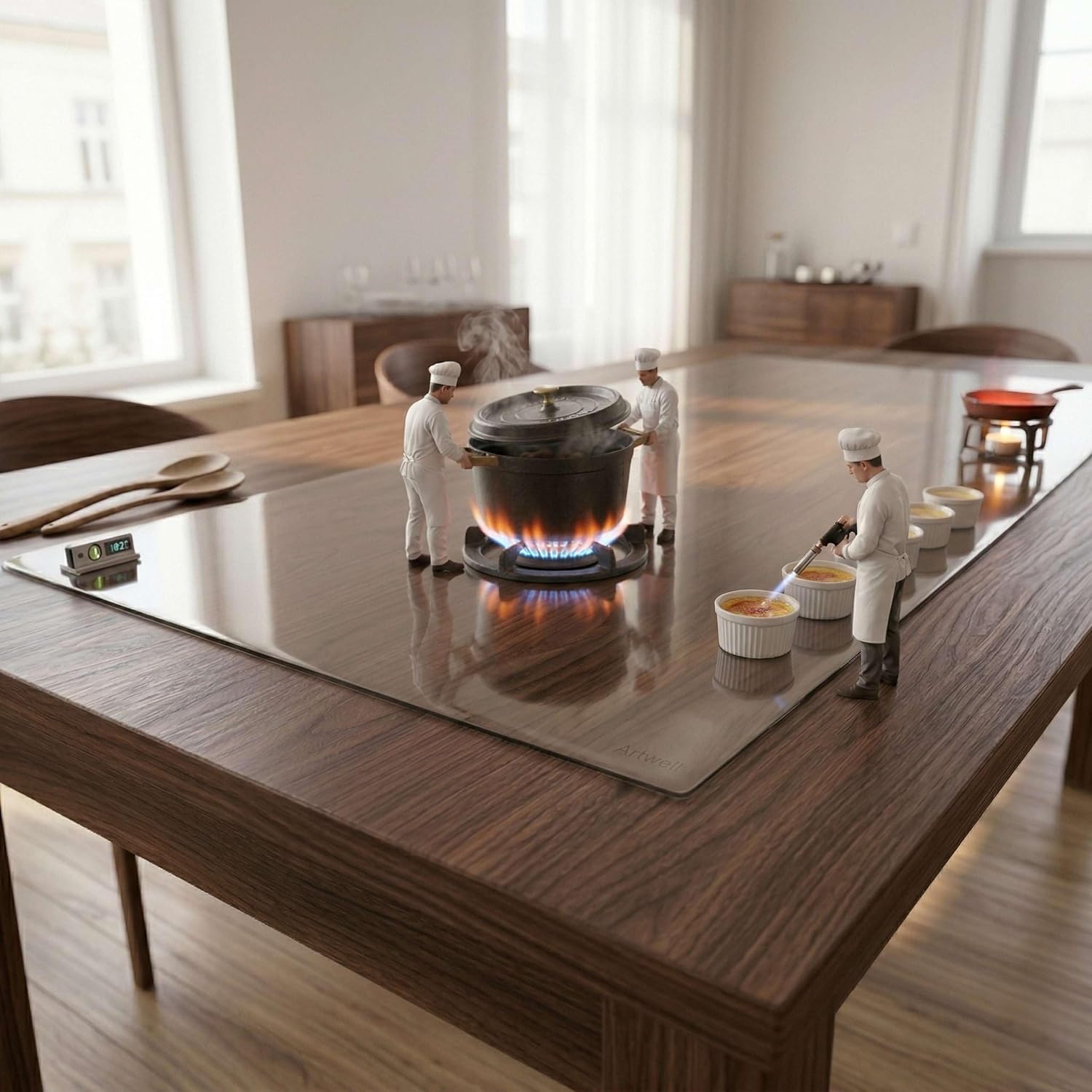 Thumbnail 2 de Artwelt Tischdecke Transparent Tischfolie 2.0 mm (glasklar, weich-PVC) – waschbarer Tischschutz im Wunschmaß