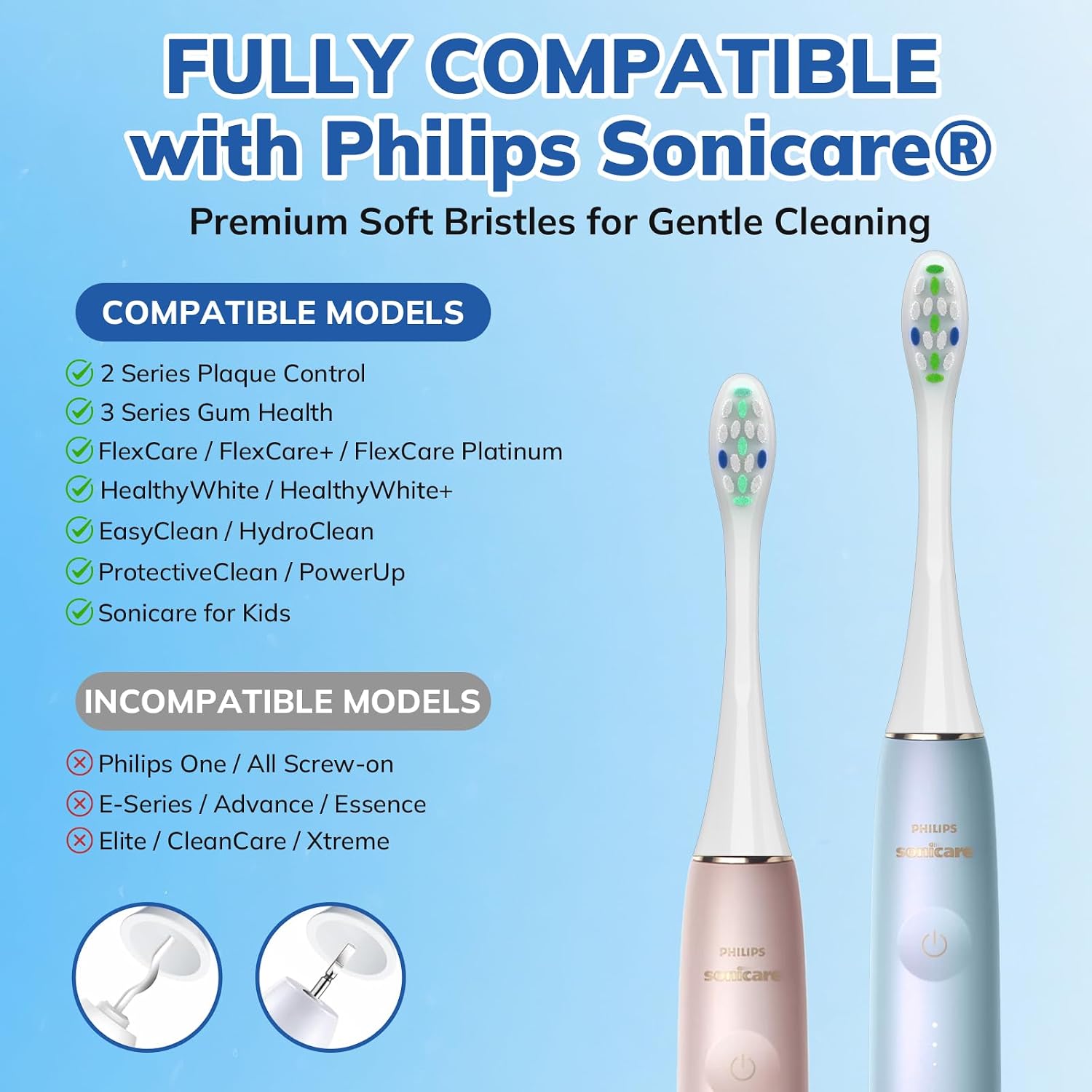 Detalle de SEPORUD US-216W-Toothbrush heads-8P Replacement Toothbrush Heads, 8-Pack