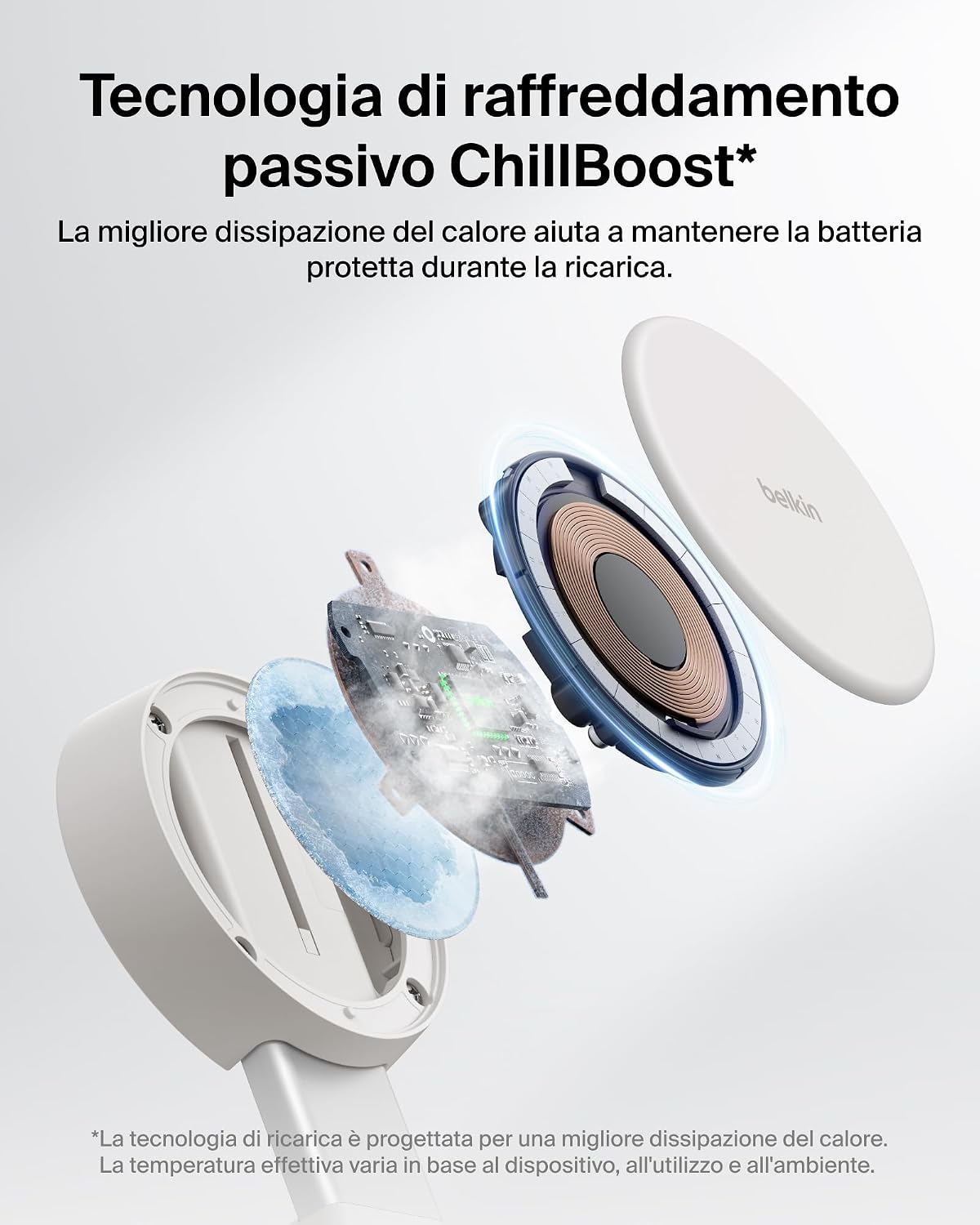 Thumbnail 2 de Belkin UltraCharge Pro Caricatore Wireless Magnetico 2 in 1 MagSafe Qi2.2 25W – Stazione di Ricarica per iPhone 17, Apple Watch Series 10