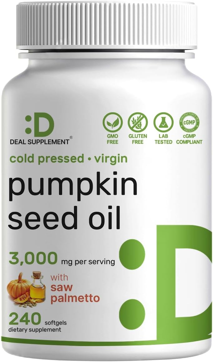 Detalle de Pumpkin Seed Oil Supplement 240 Softgels