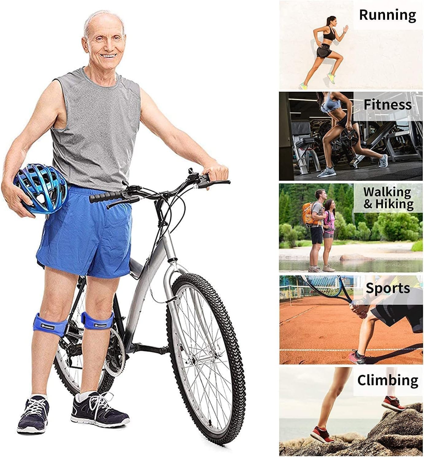 Thumbnail 6 de CAMBIVO 2 Pack Patella Tendon Knee Strap – adjustable anti-slip knee support for sport and workouts