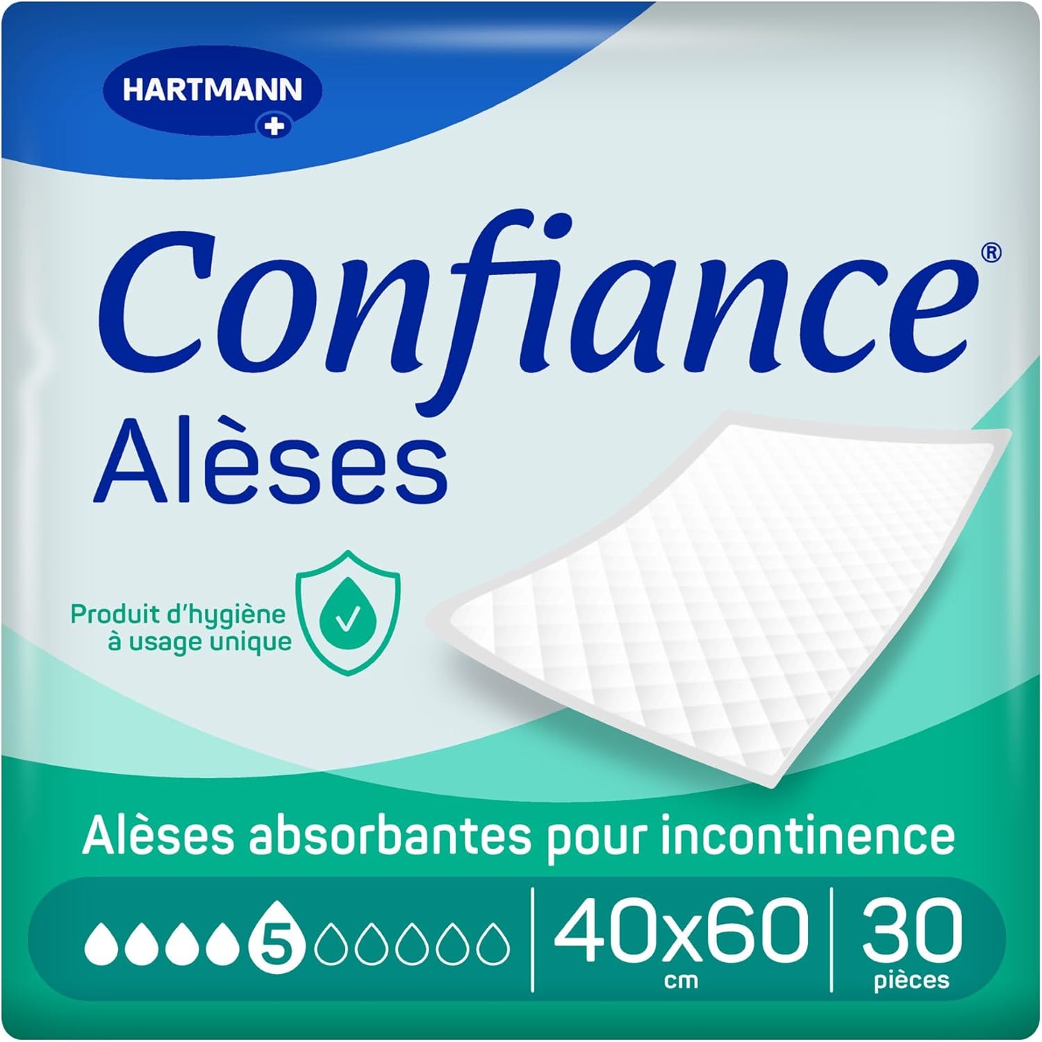 Thumbnail 4 de Confiance® Alèse – Alèses 60 x 90 cm, 8 gouttes, 30 unités