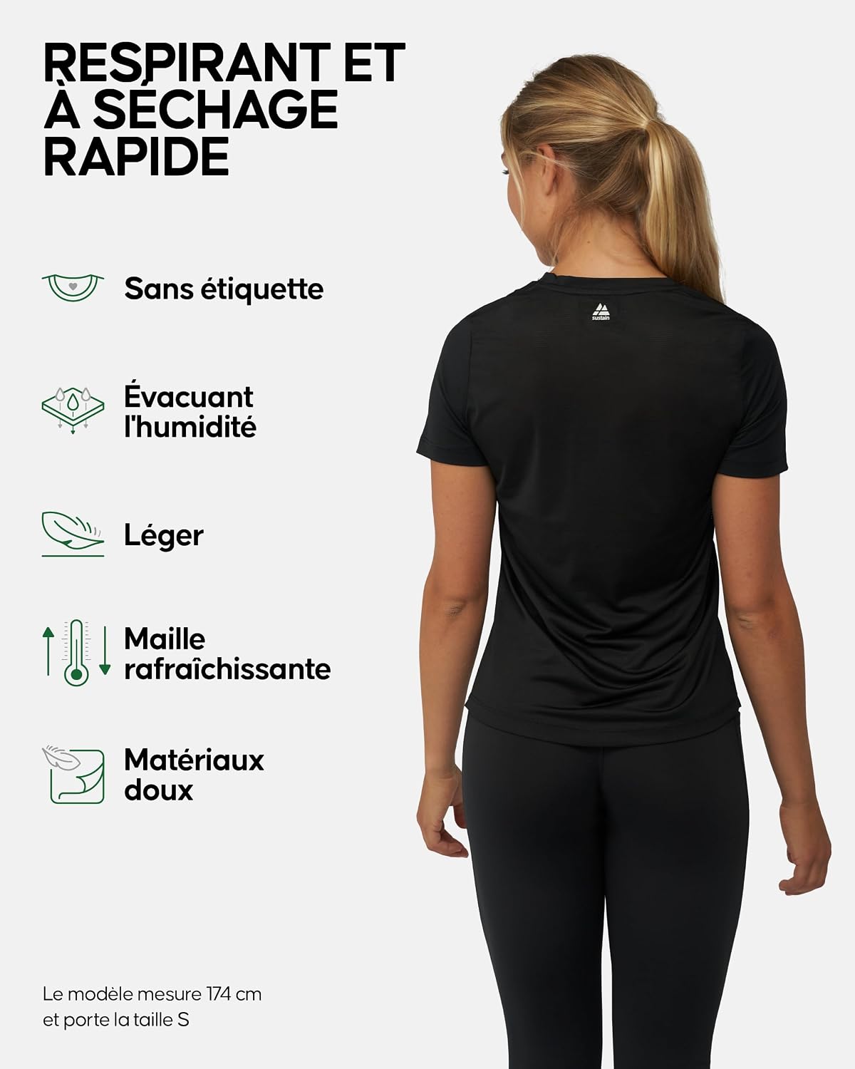 Thumbnail 2 de DANISH ENDURANCE T-shirt sport femme Ultra Respirant à manches courtes (Running & Fitness)