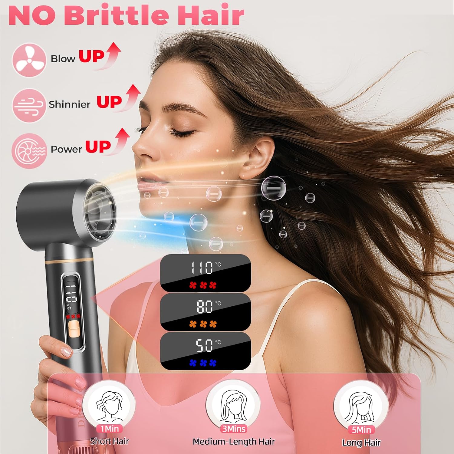 Detalle 2 de AVENHO WT-665 5-in-1-föhnborstel met Auto-Wrap-krullers en lcd-display