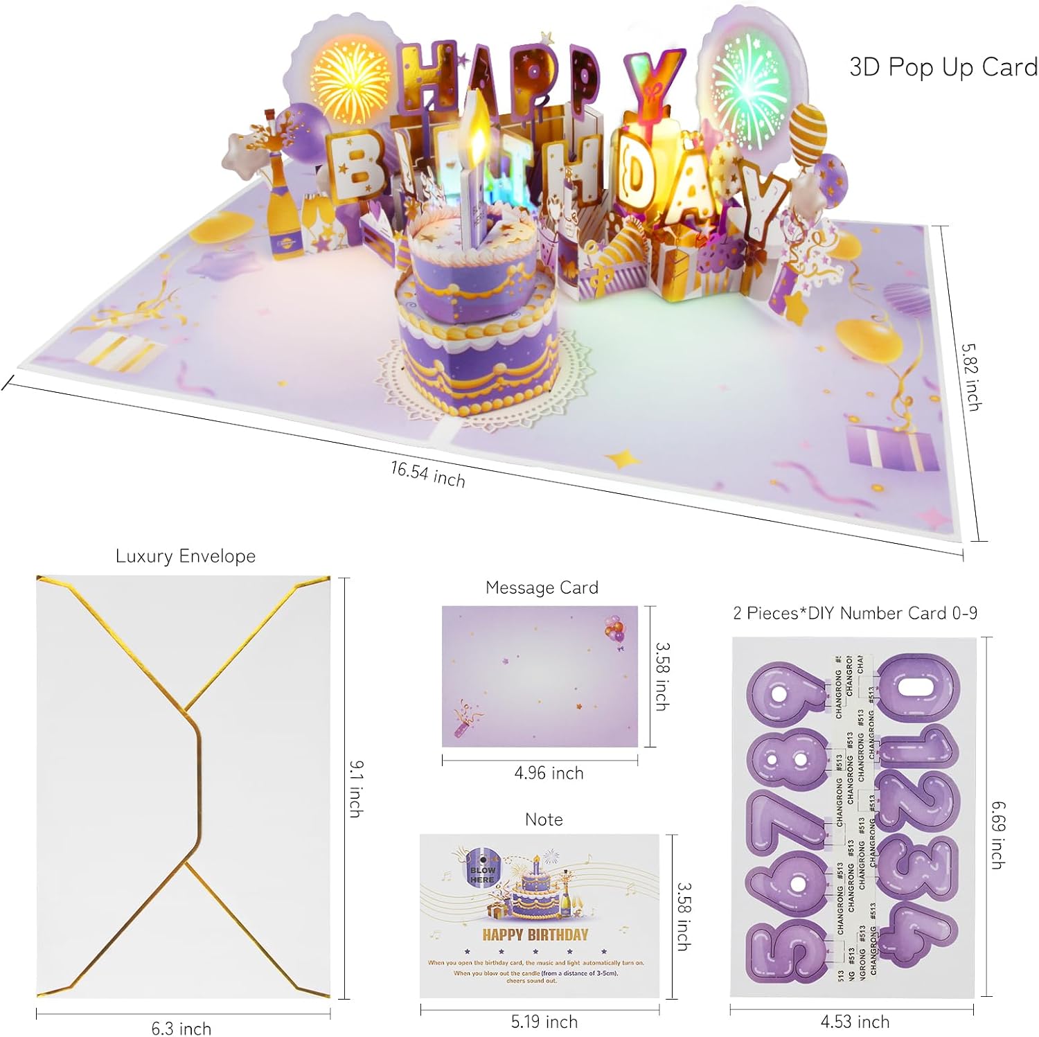 Thumbnail 5 de 3D Pop-Up Birthday Card with Music
